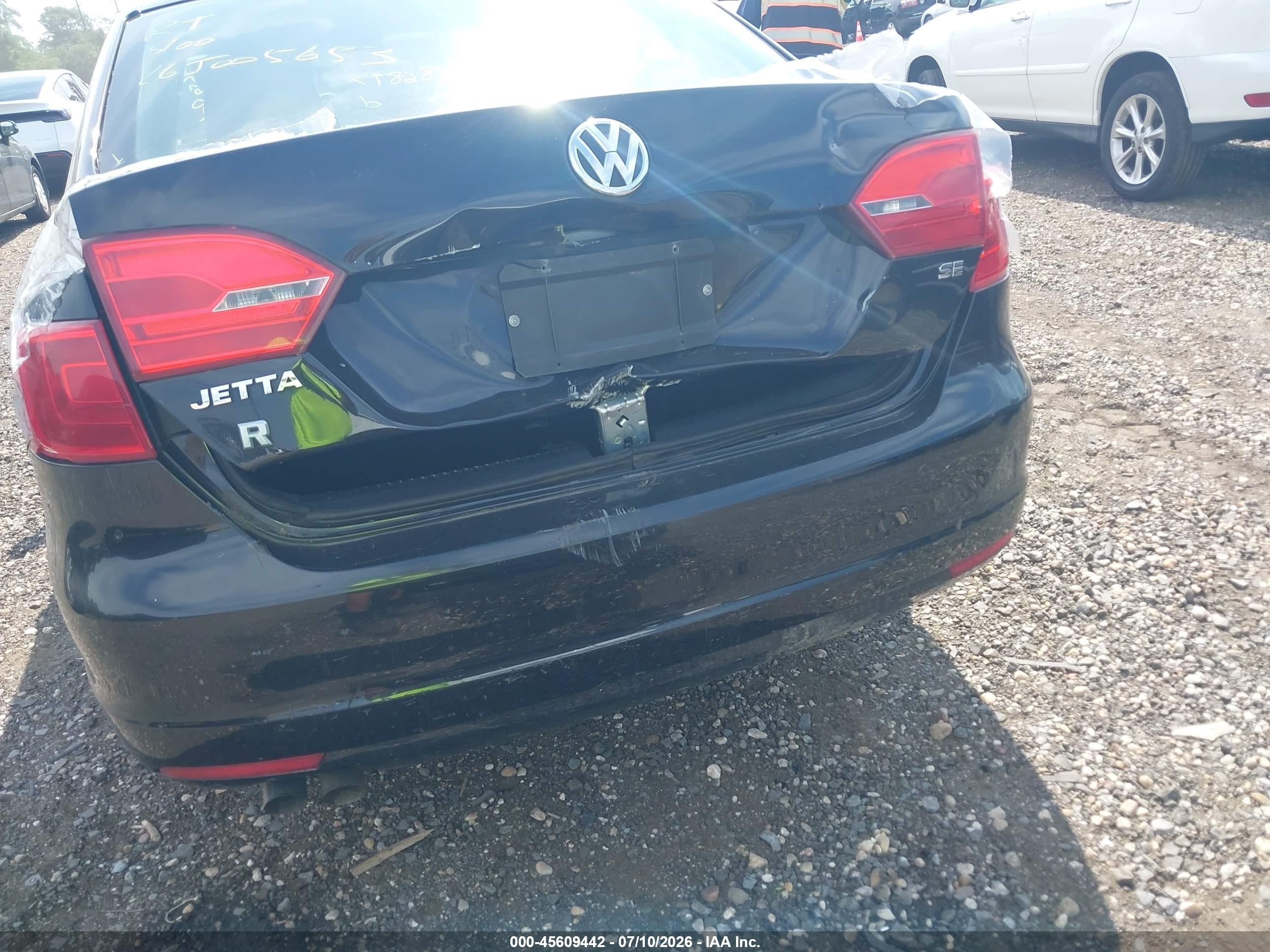 2014 Volkswagen Jetta 1.8t Se Black vin: 3VWD17AJ3EM238571
