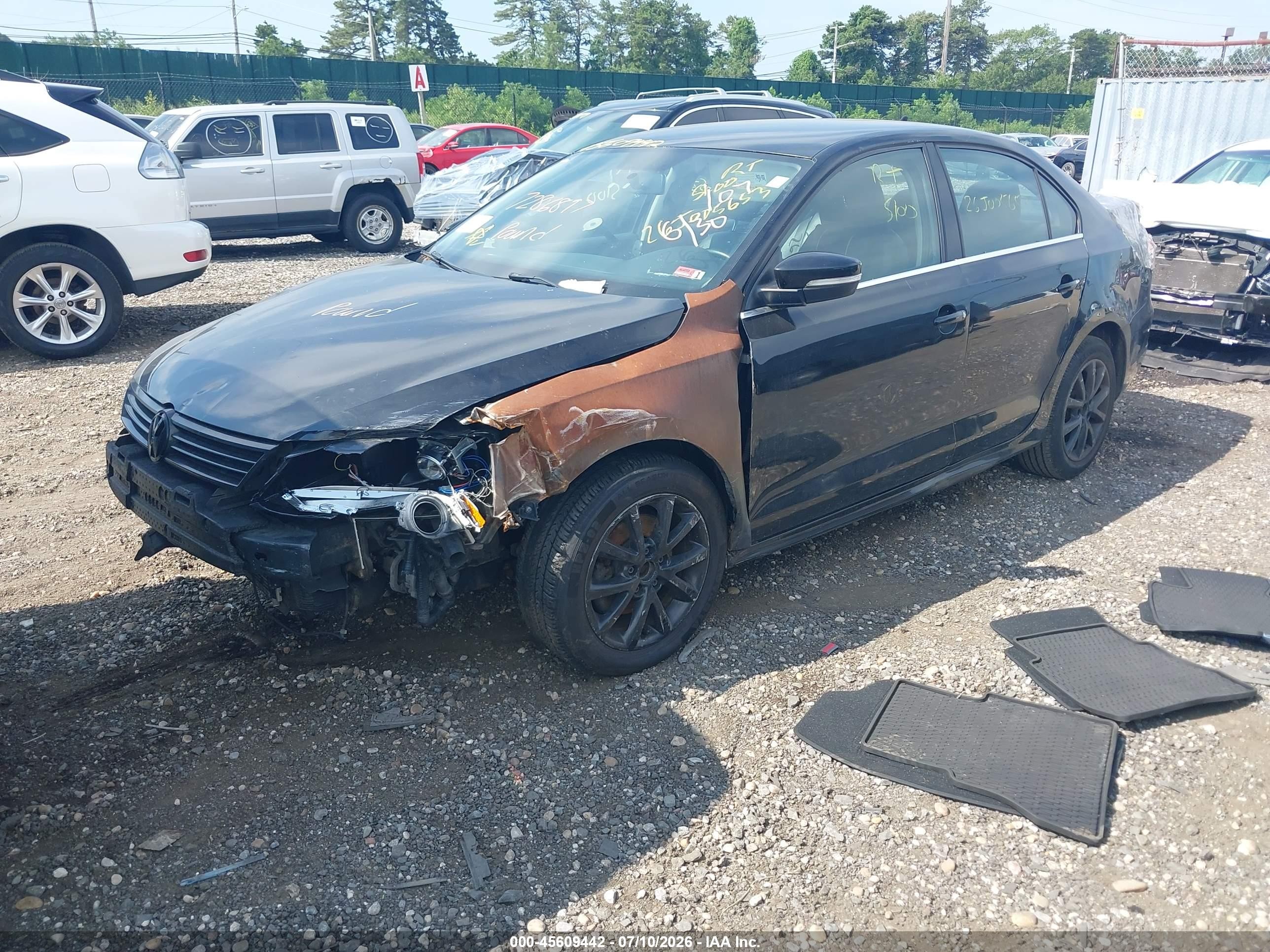 2014 Volkswagen Jetta 1.8t Se Black vin: 3VWD17AJ3EM238571