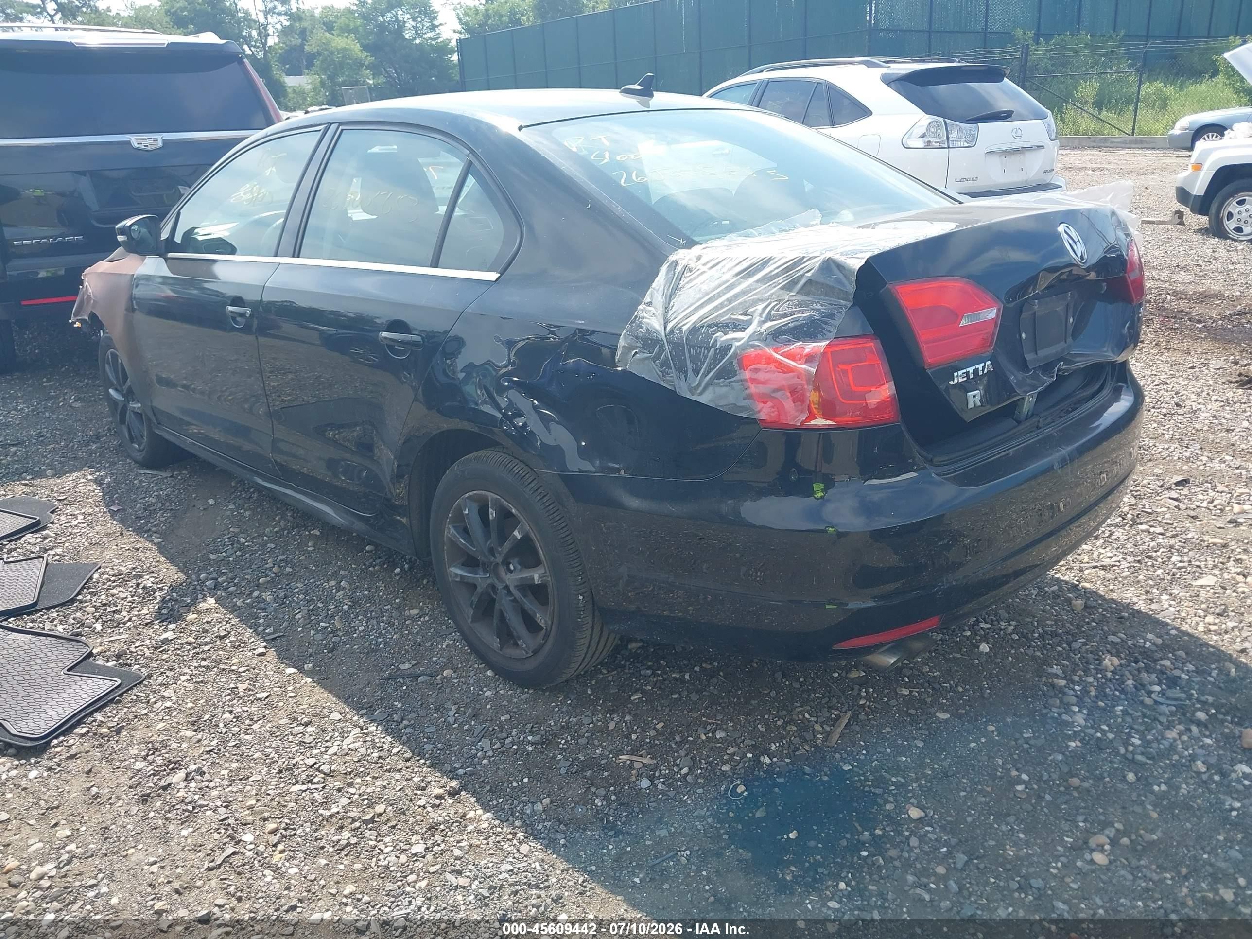 2014 Volkswagen Jetta 1.8t Se Black vin: 3VWD17AJ3EM238571