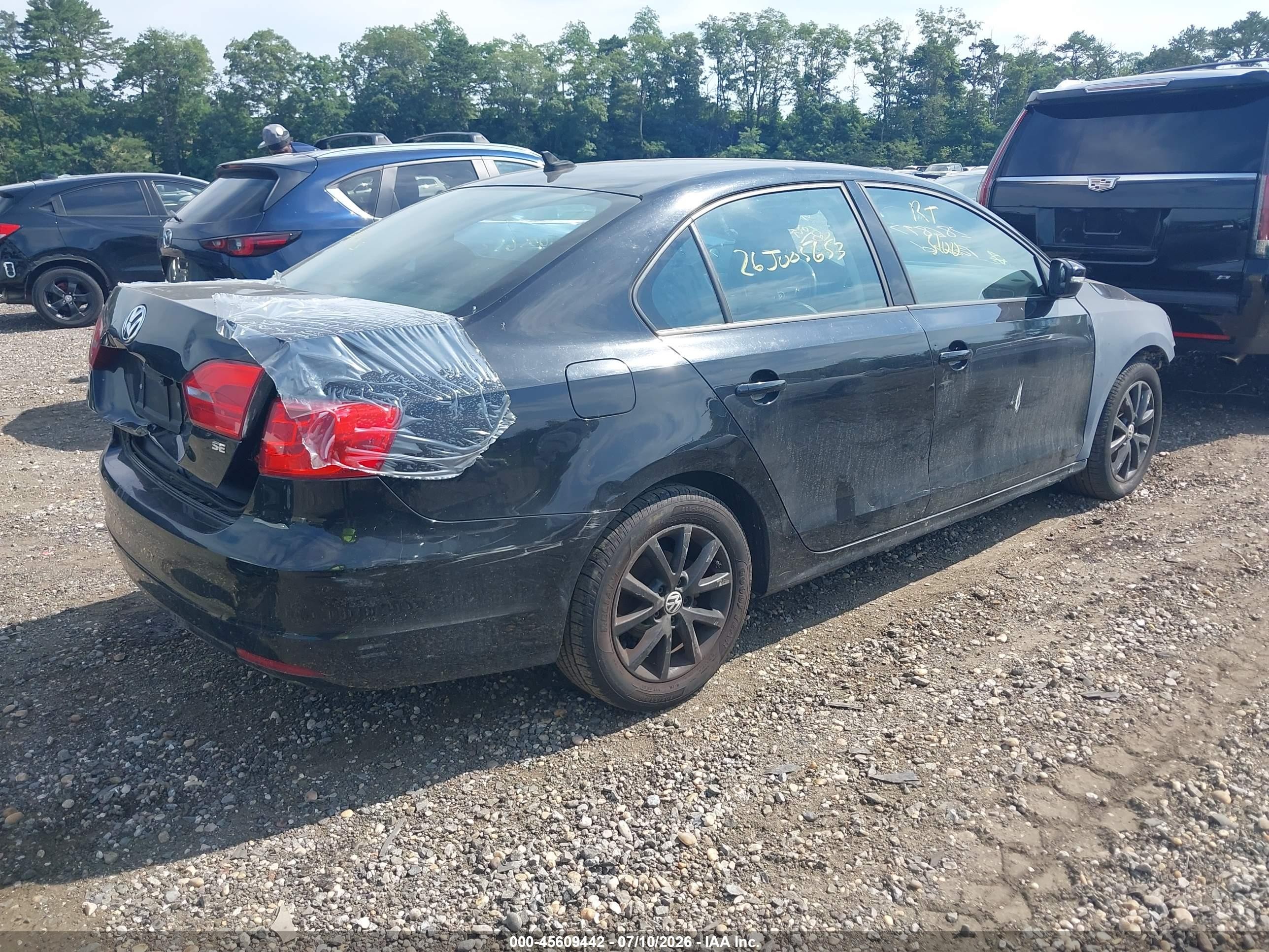 2014 Volkswagen Jetta 1.8t Se Black vin: 3VWD17AJ3EM238571