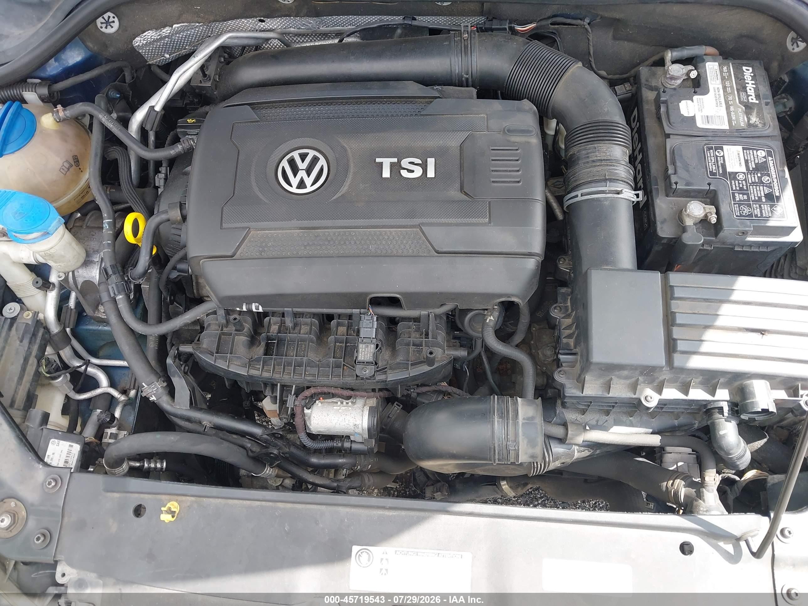 2014 Volkswagen Jetta 1.8t Se Blue vin: 3VWD17AJ3EM240319