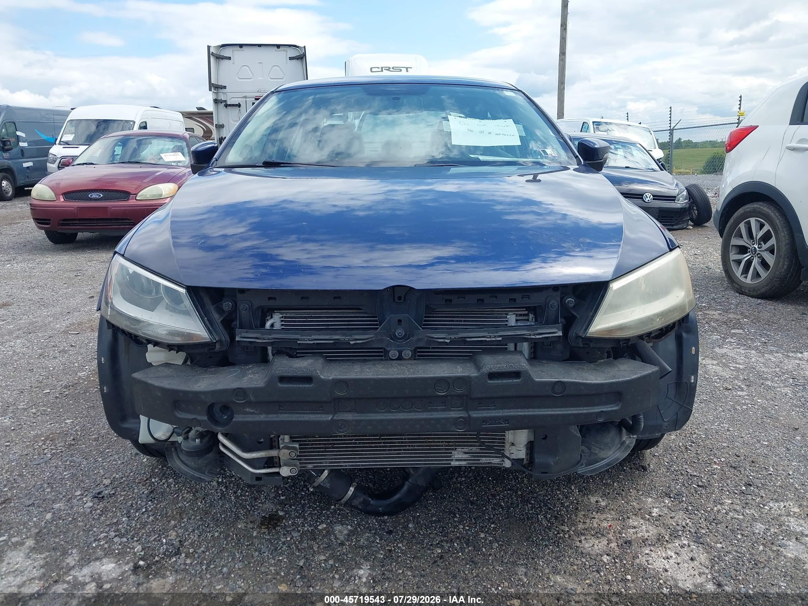 2014 Volkswagen Jetta 1.8t Se Blue vin: 3VWD17AJ3EM240319