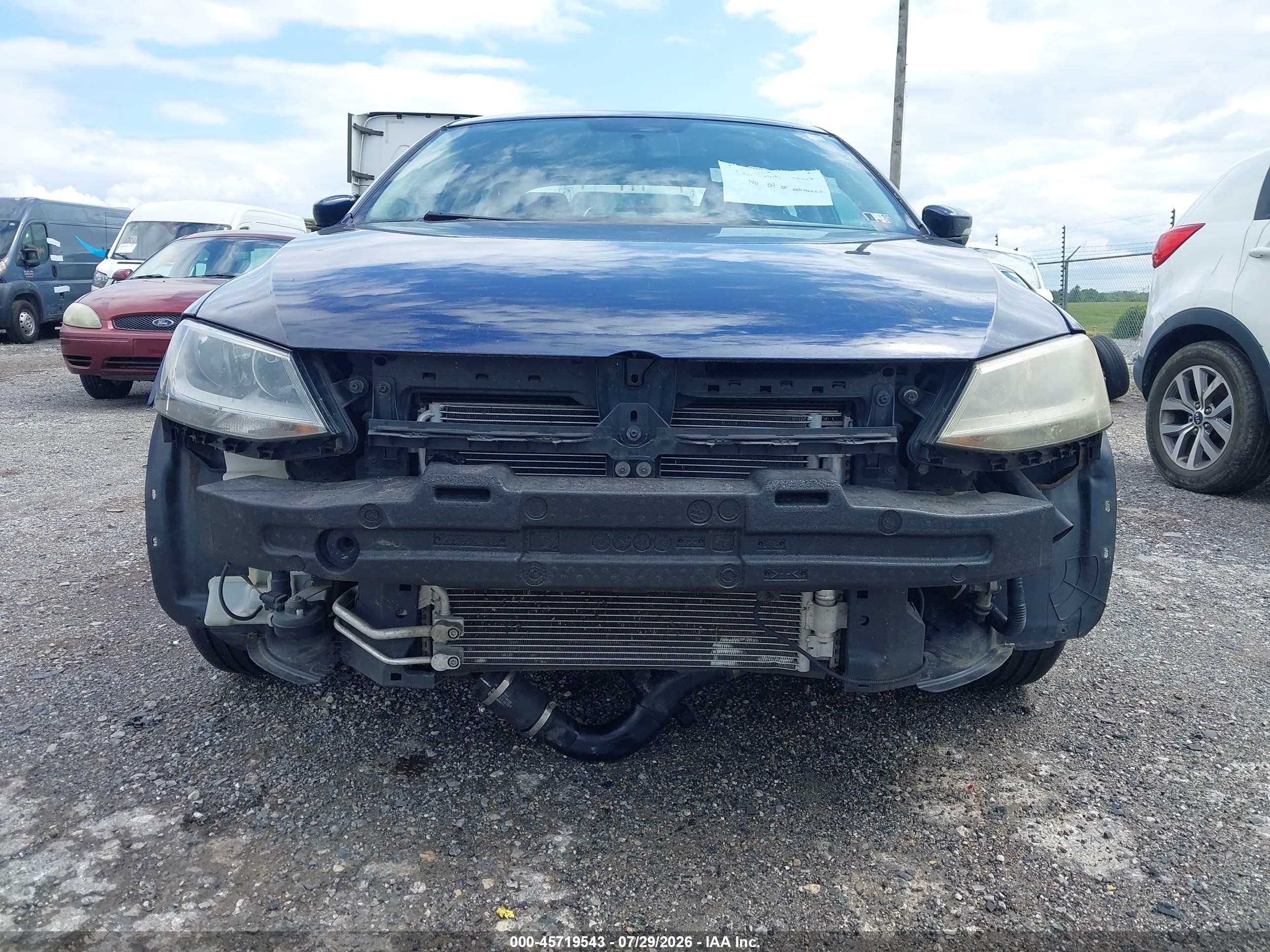 2014 Volkswagen Jetta 1.8t Se Blue vin: 3VWD17AJ3EM240319