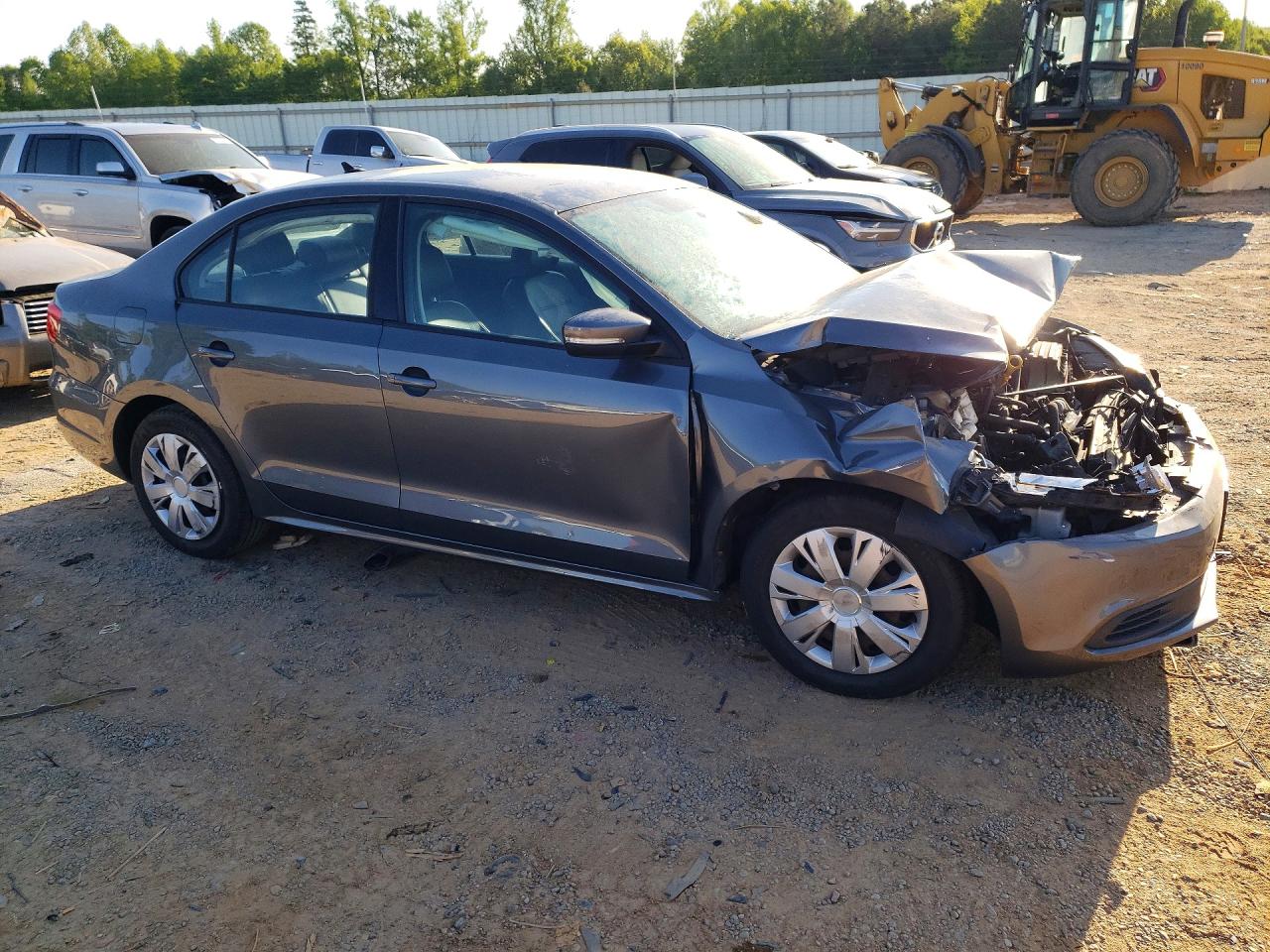 2014 Volkswagen Jetta Se Gray vin: 3VWD17AJ3EM241941