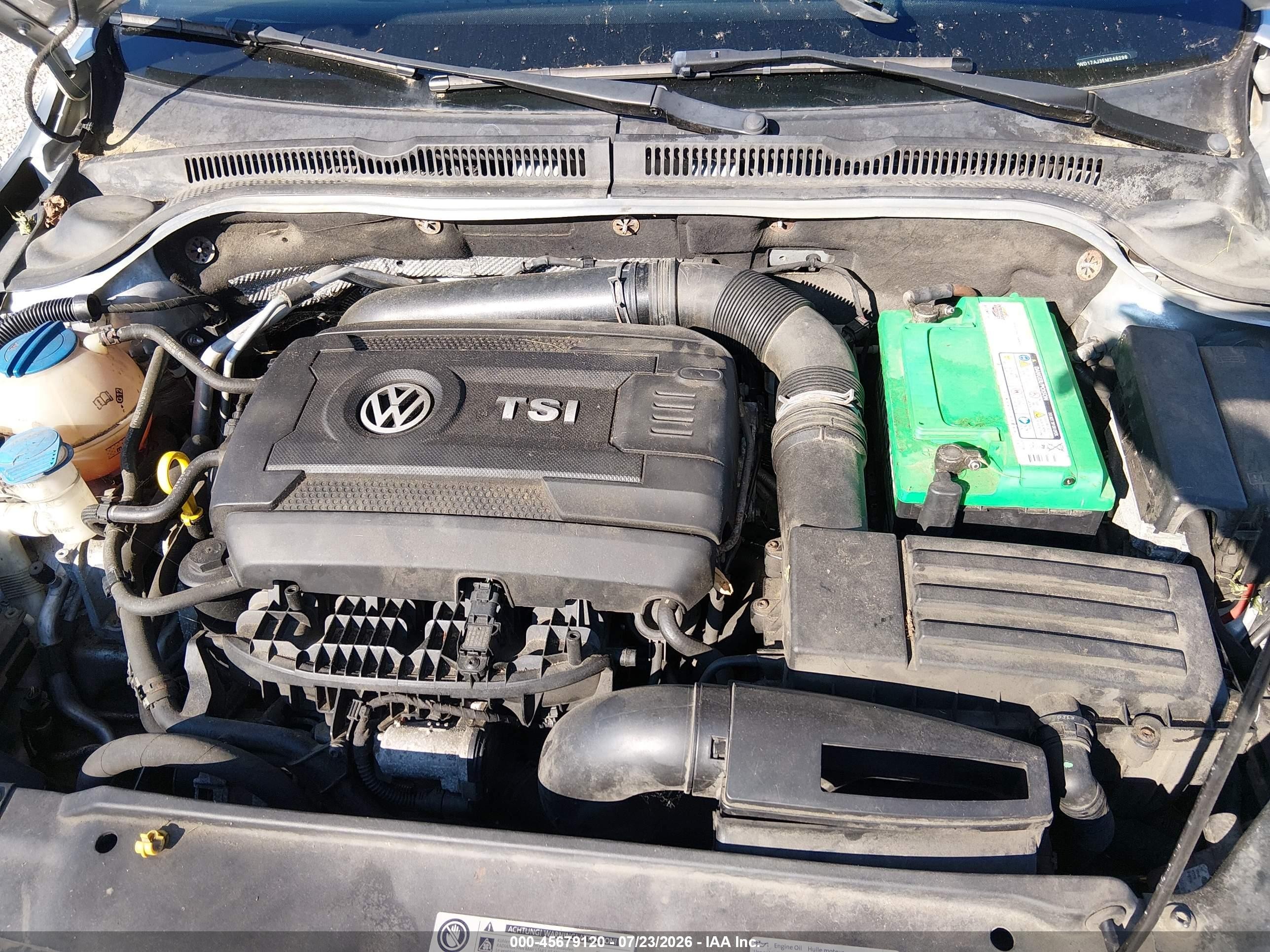 2014 Volkswagen Jetta 1.8t Se Серебряный vin: 3VWD17AJ3EM246296
