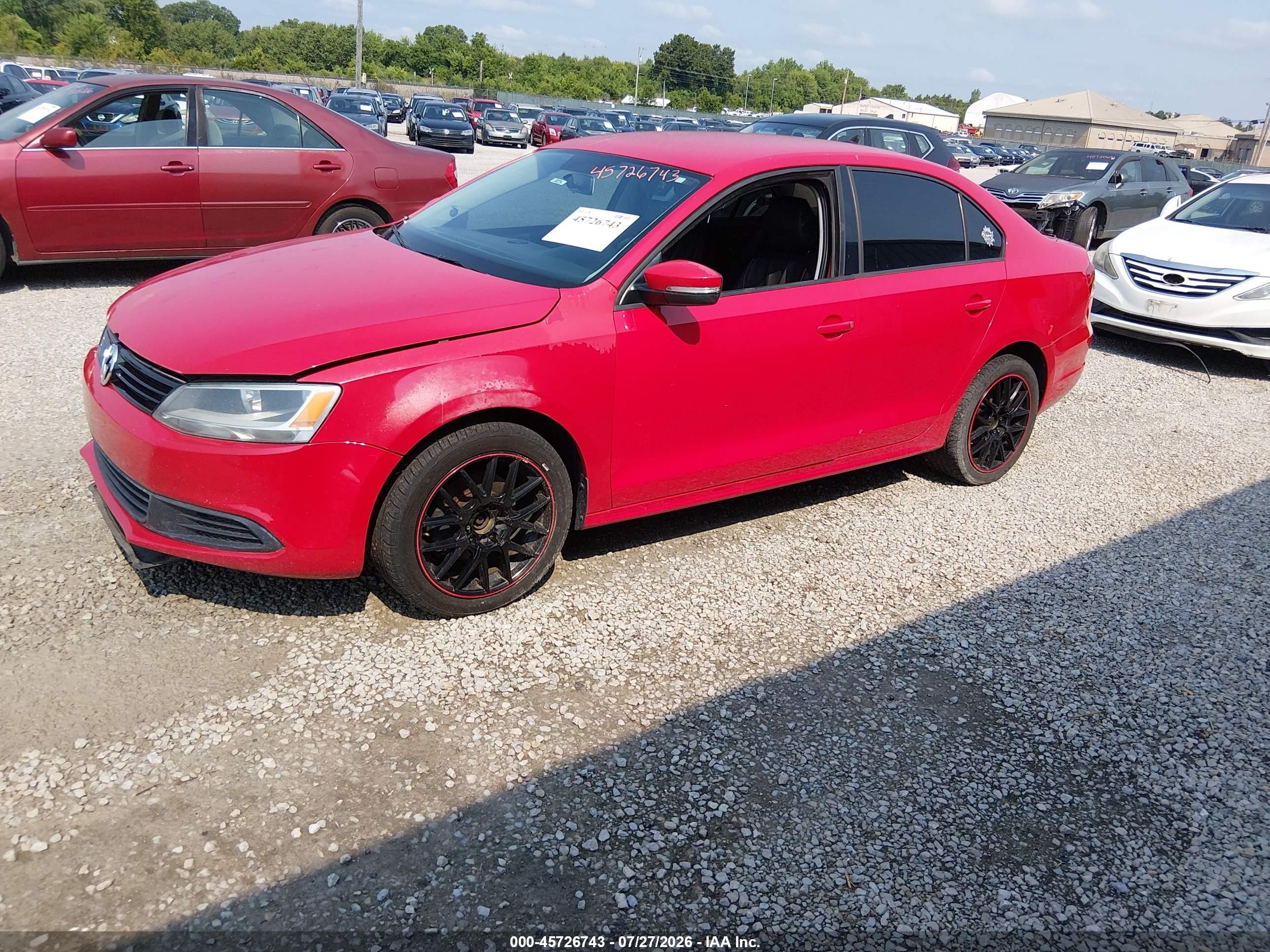2014 Volkswagen Jetta 1.8t Se Red vin: 3VWD17AJ3EM275264
