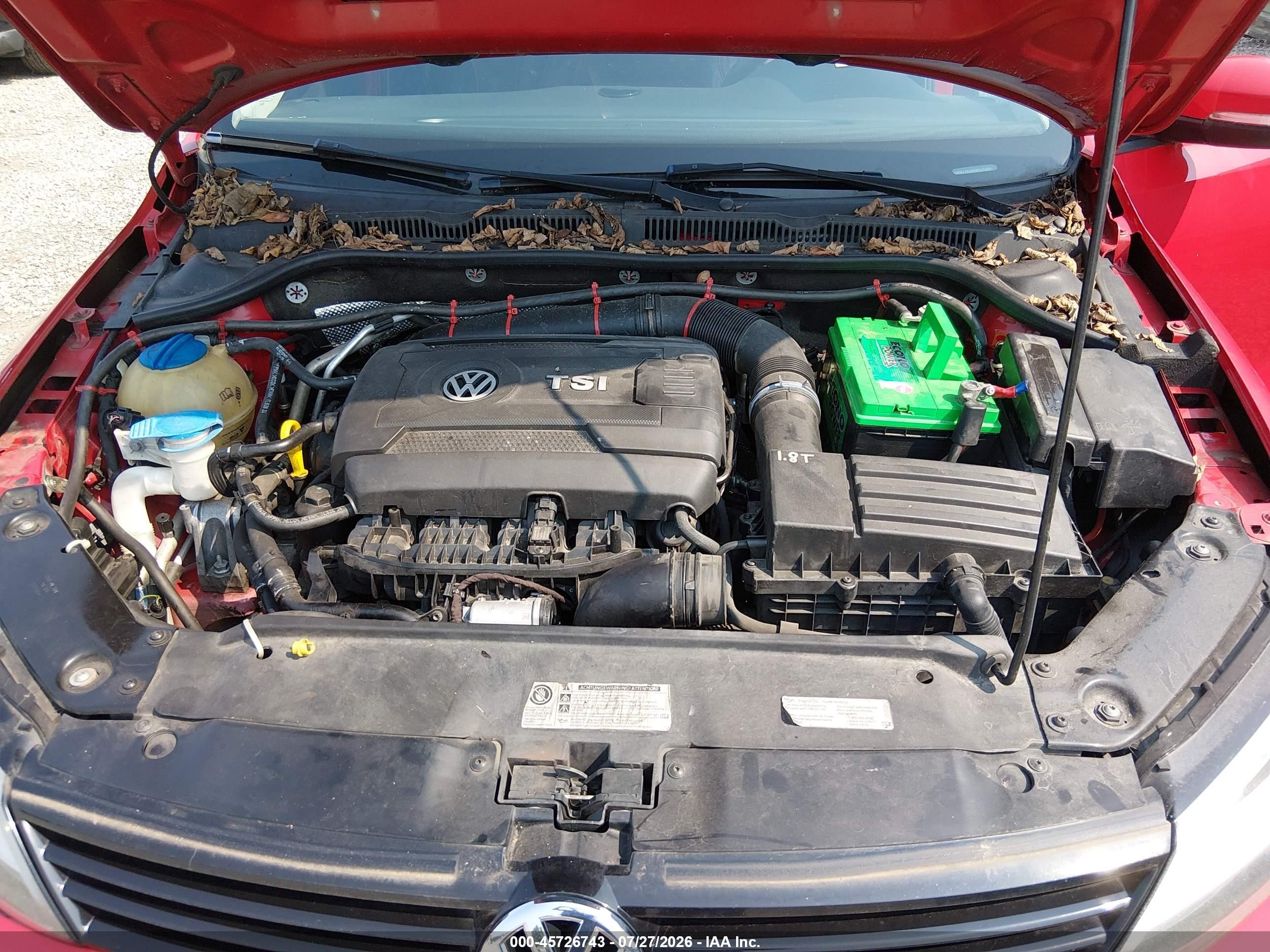 2014 Volkswagen Jetta 1.8t Se Red vin: 3VWD17AJ3EM275264
