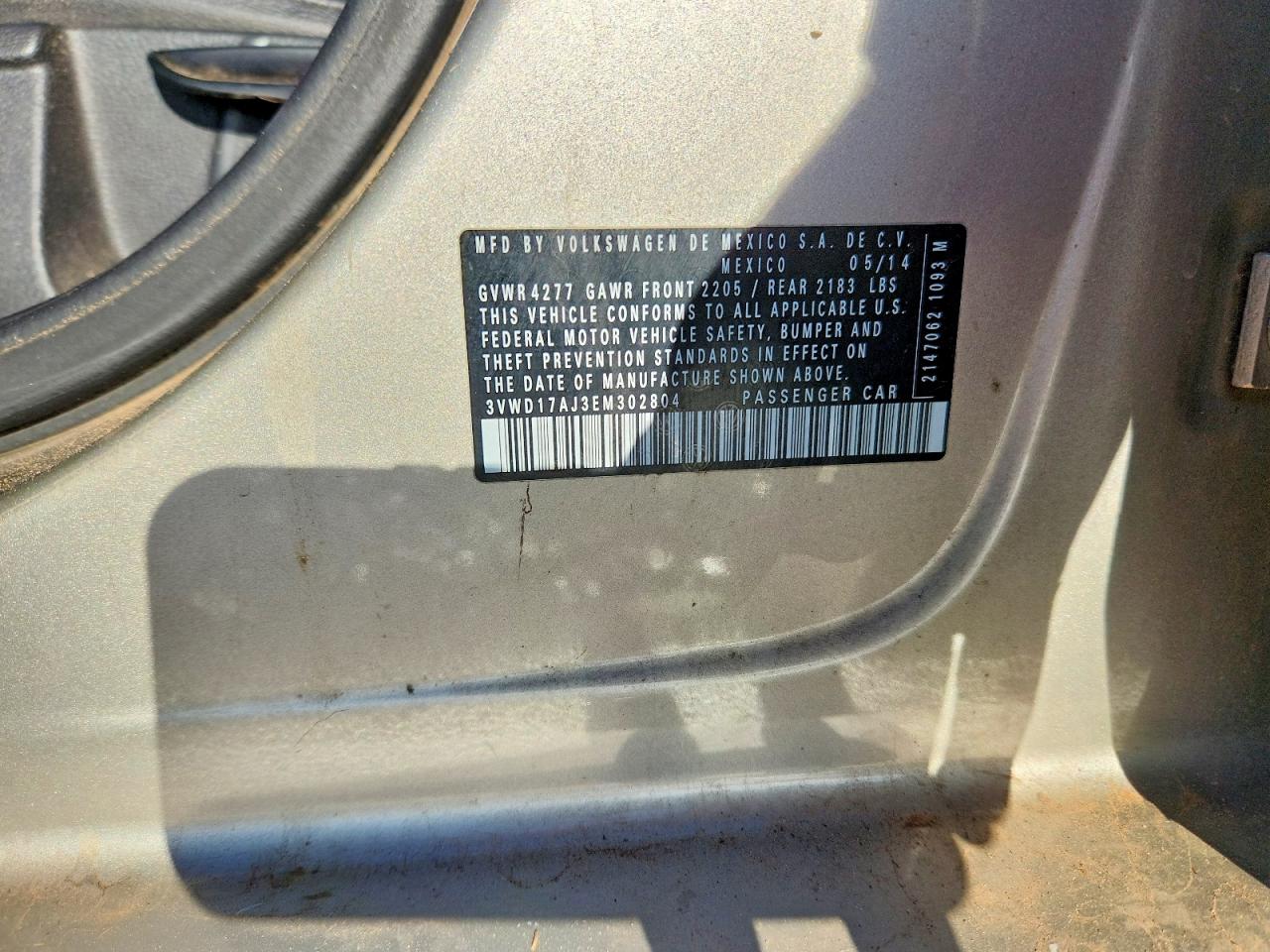 2014 Volkswagen Jetta Se Серебряный vin: 3VWD17AJ3EM302804