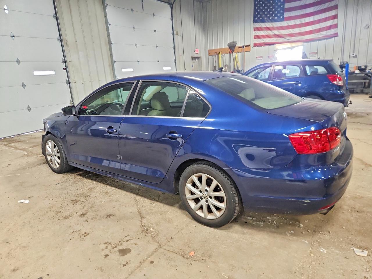 2014 Volkswagen Jetta Se Blue vin: 3VWD17AJ3EM302916