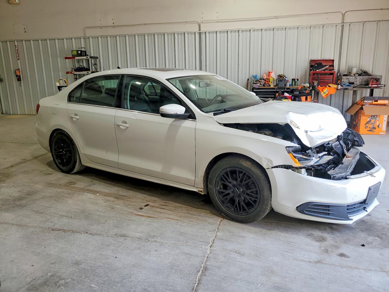 2014 Volkswagen Jetta Se White vin: 3VWD17AJ3EM322132