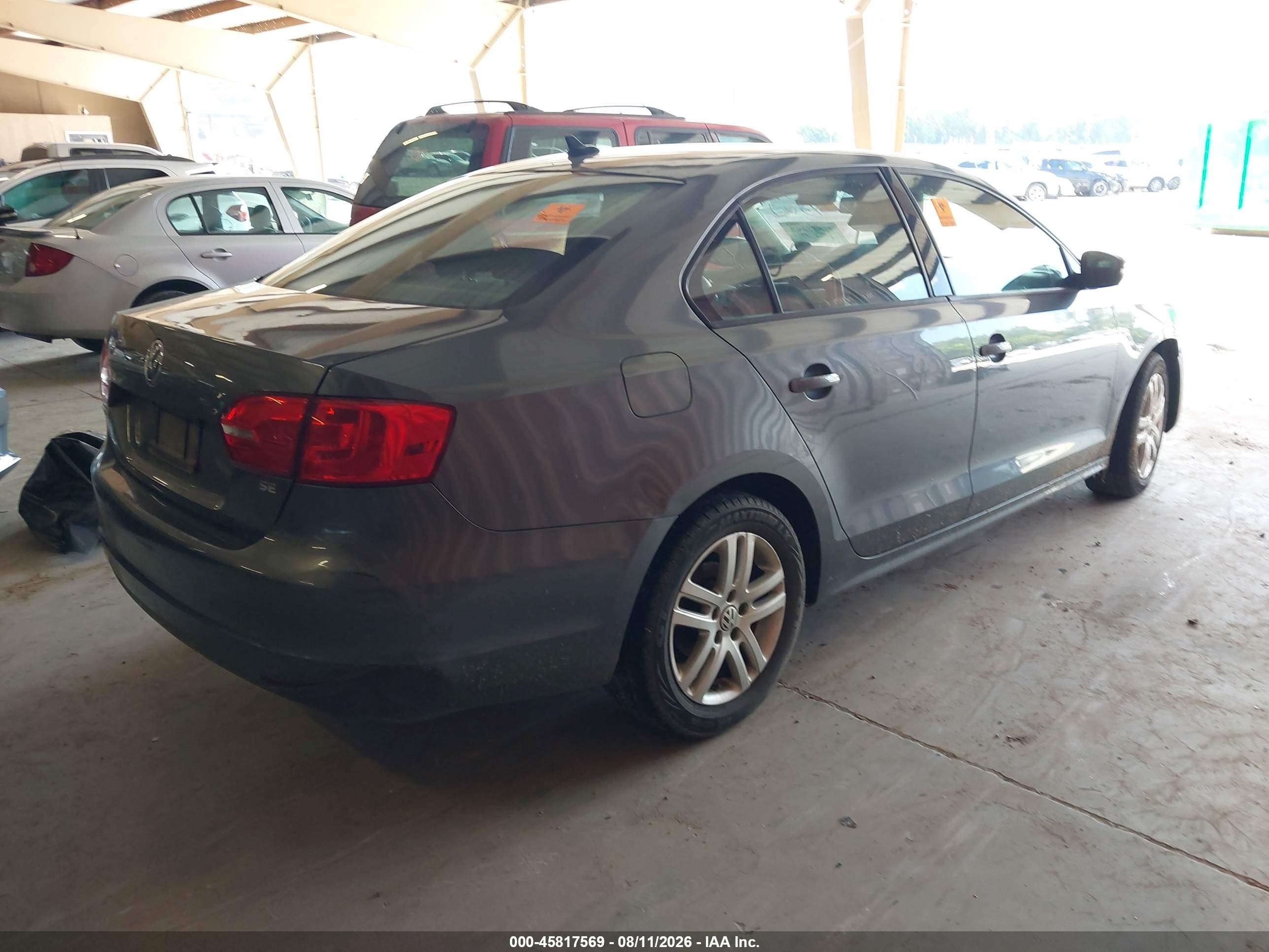 2014 Volkswagen Jetta 1.8t Se Gray vin: 3VWD17AJ3EM360072