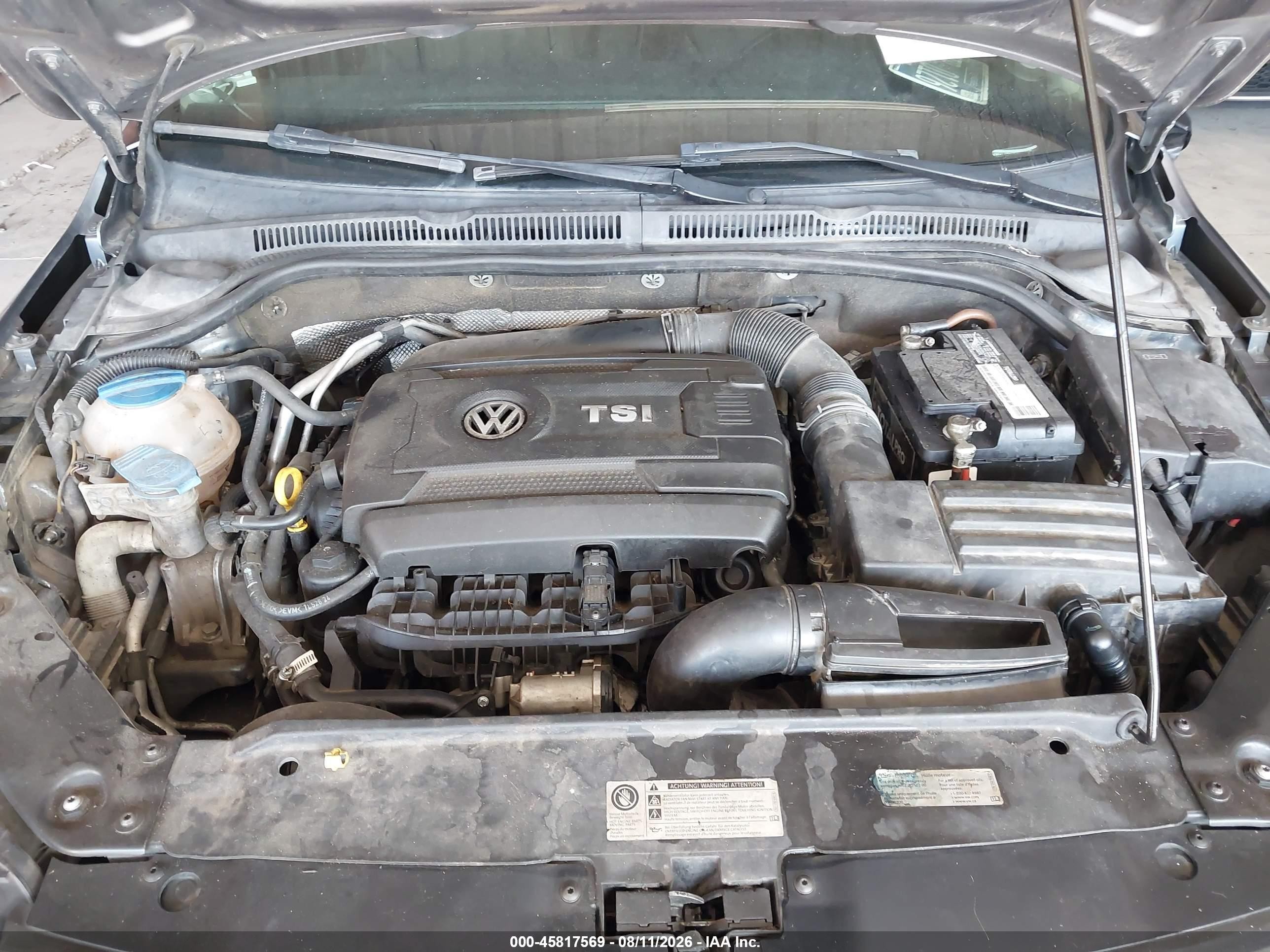 2014 Volkswagen Jetta 1.8t Se Gray vin: 3VWD17AJ3EM360072