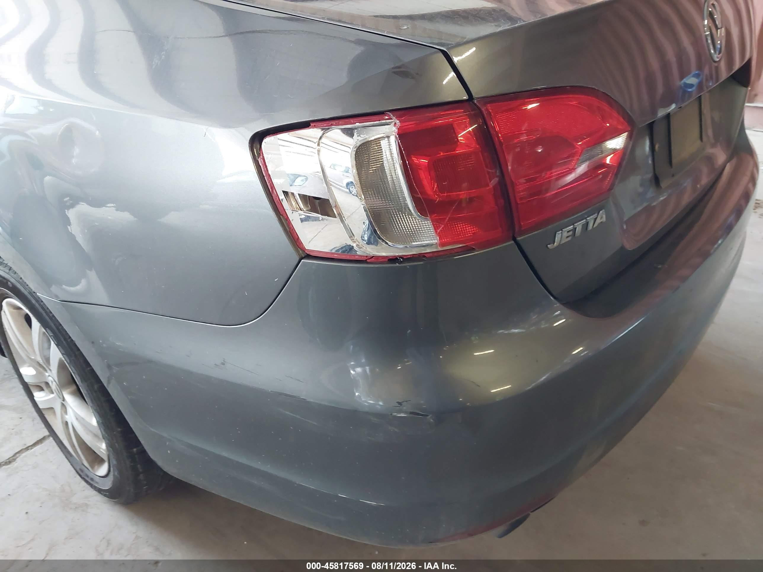 2014 Volkswagen Jetta 1.8t Se Gray vin: 3VWD17AJ3EM360072