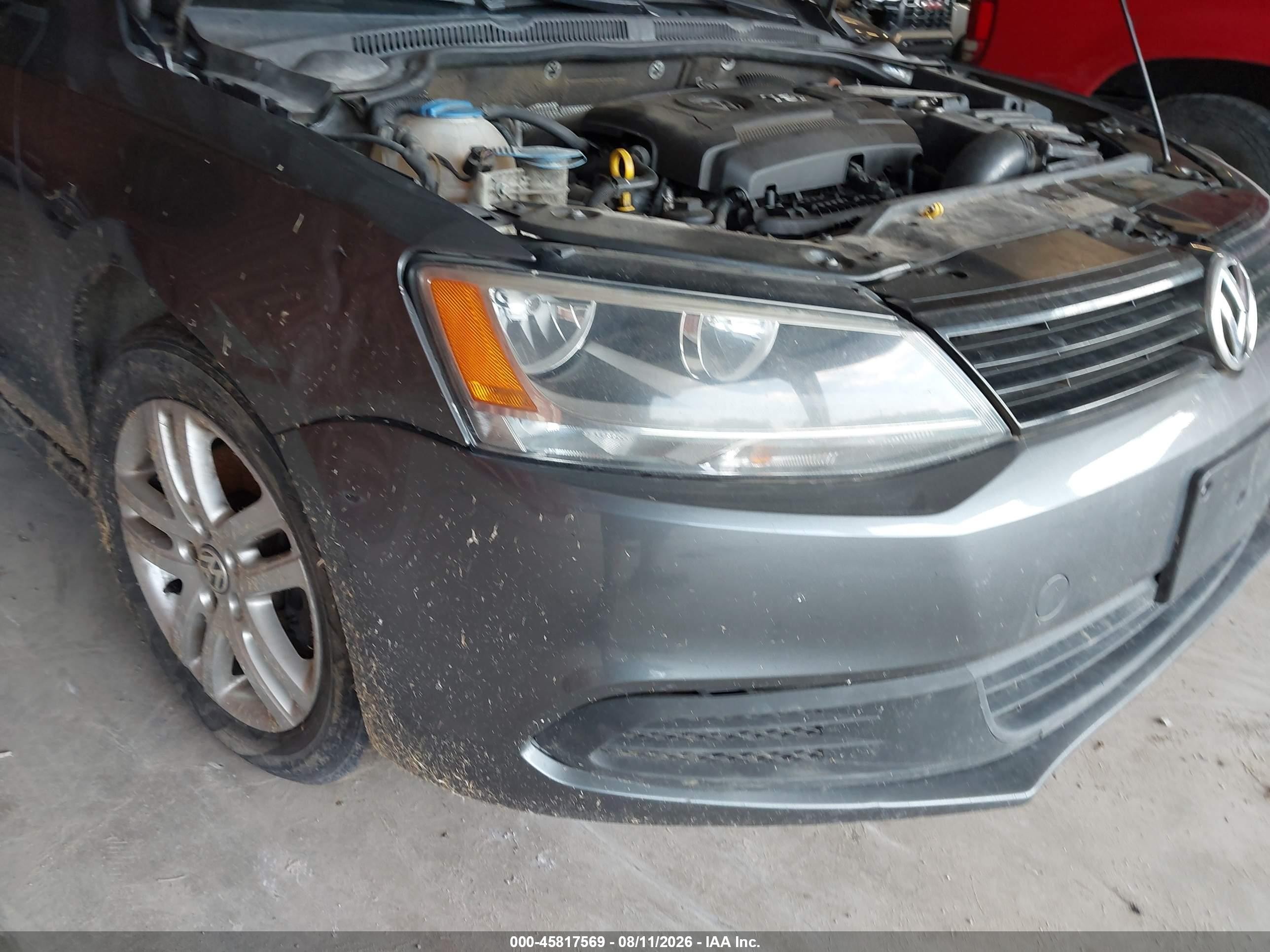 2014 Volkswagen Jetta 1.8t Se Gray vin: 3VWD17AJ3EM360072
