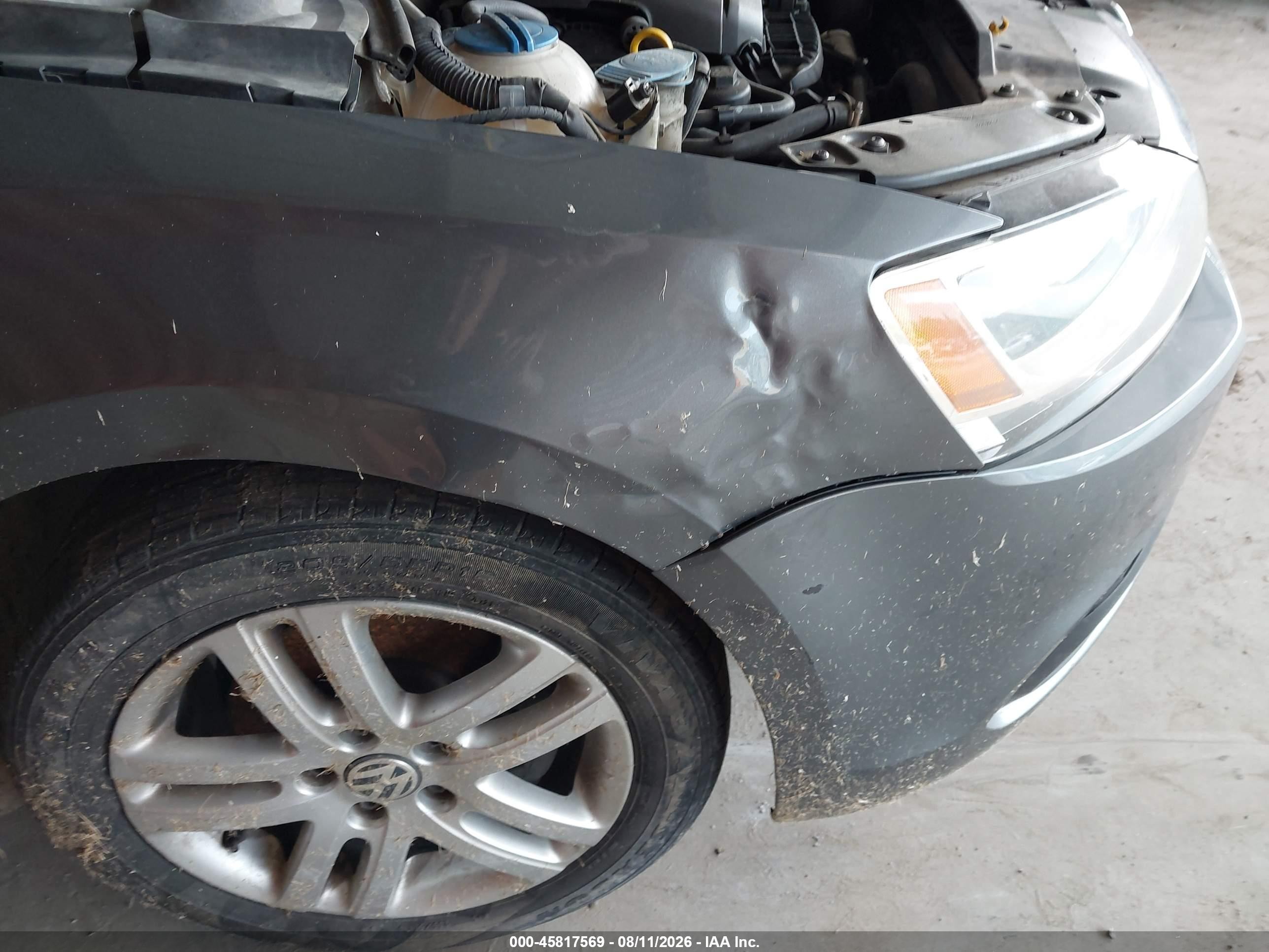 2014 Volkswagen Jetta 1.8t Se Gray vin: 3VWD17AJ3EM360072