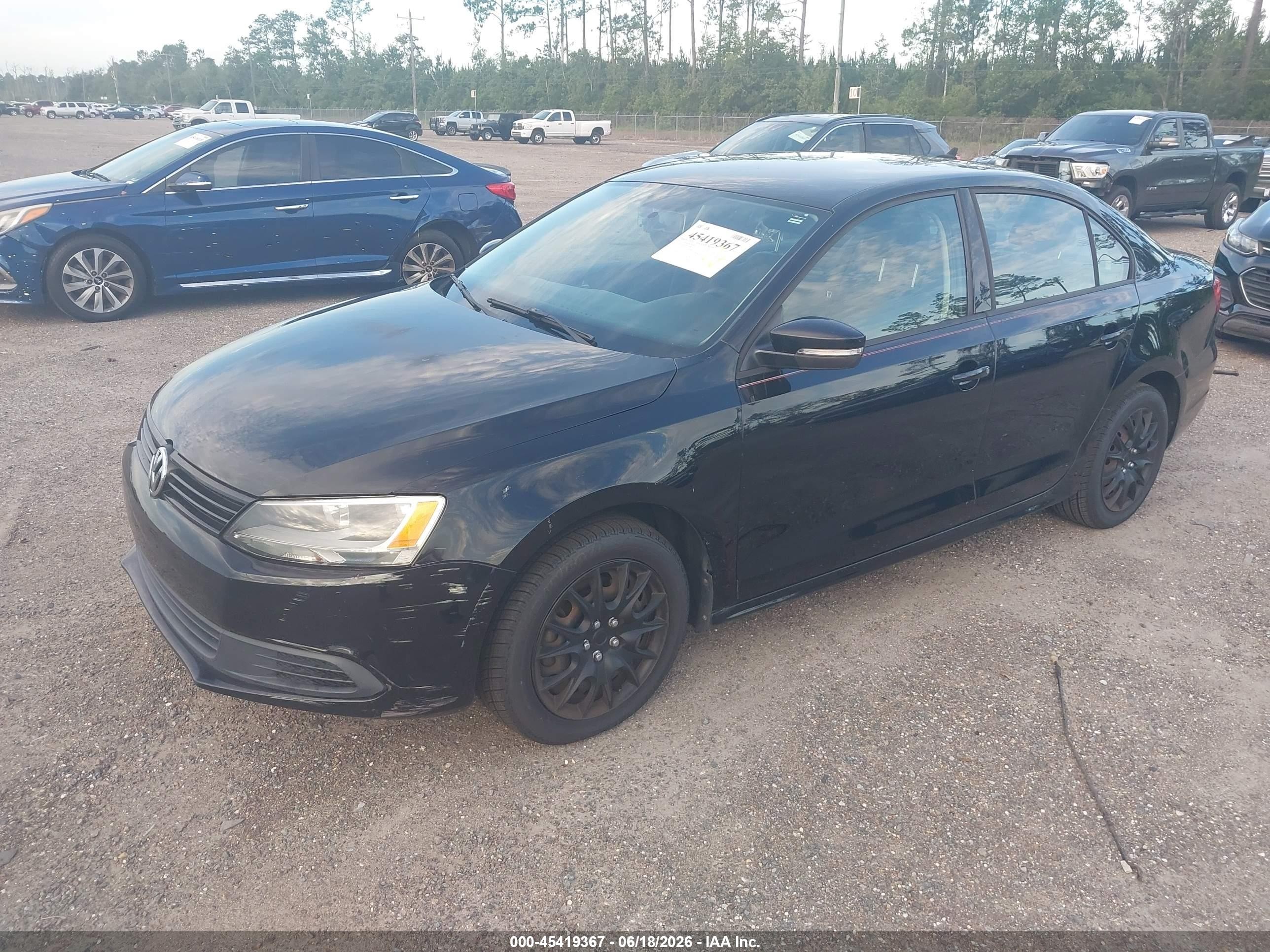 2014 Volkswagen Jetta 1.8t Se Black vin: 3VWD17AJ3EM415894