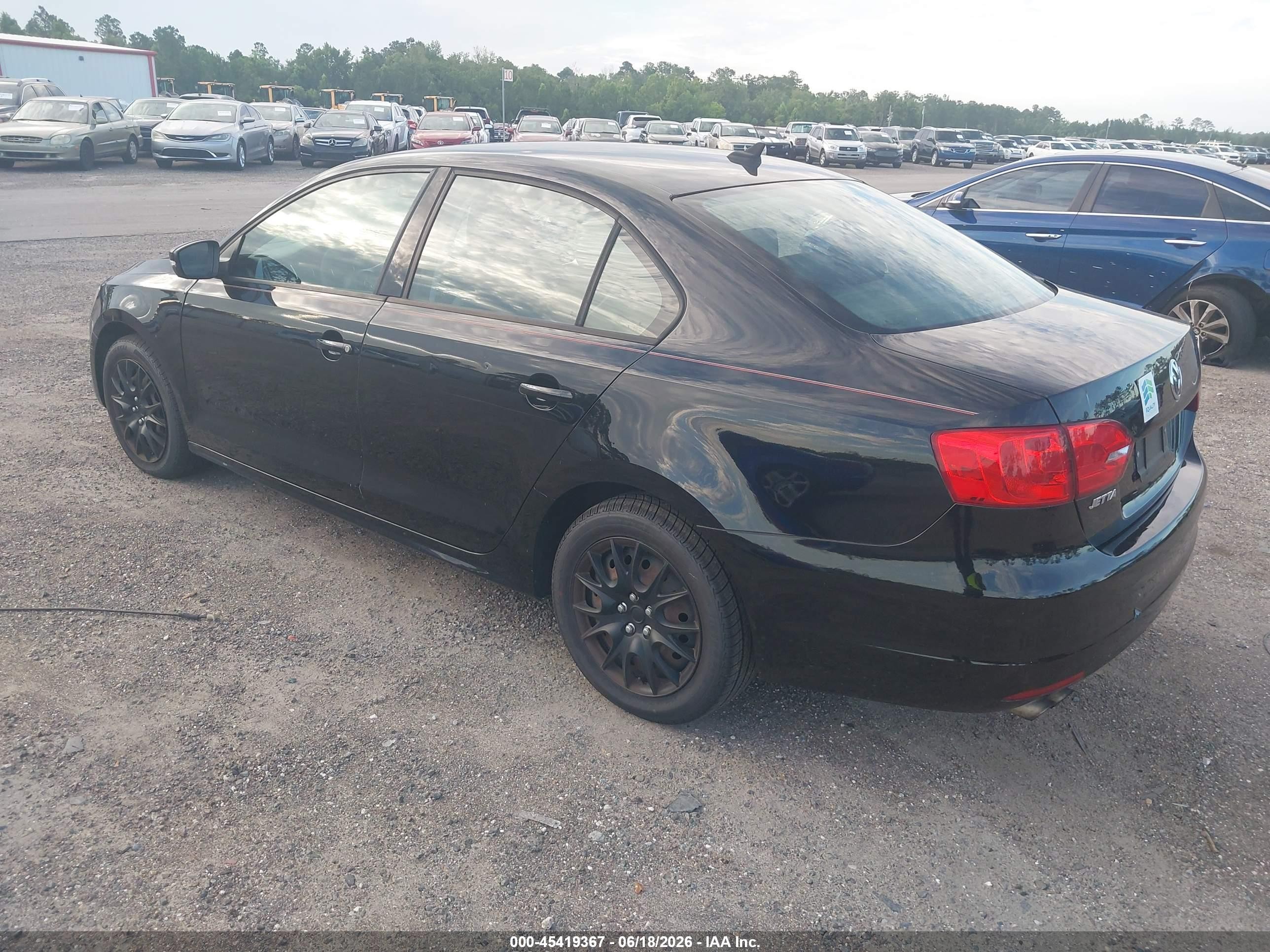 2014 Volkswagen Jetta 1.8t Se Black vin: 3VWD17AJ3EM415894