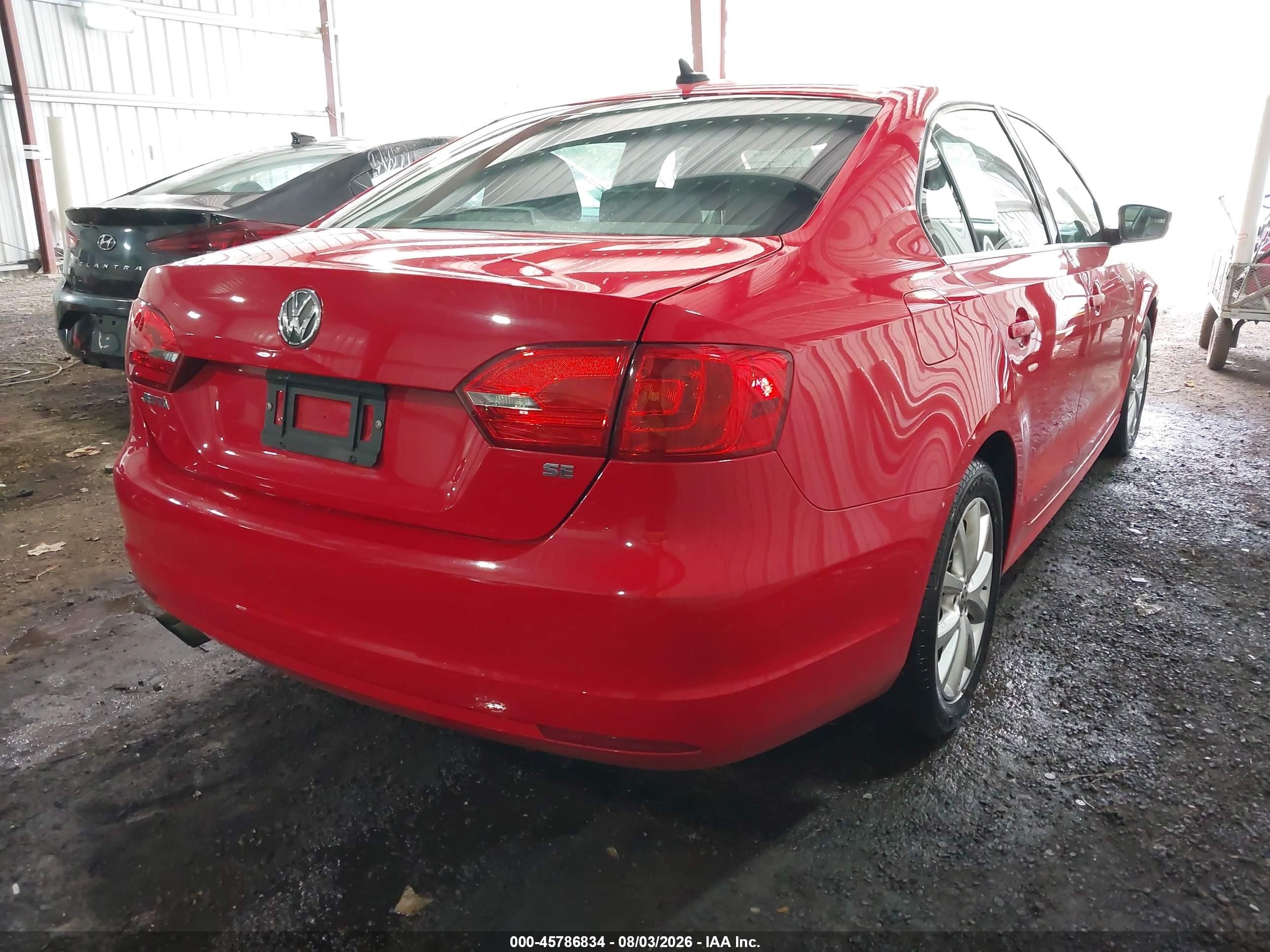 2014 Volkswagen Jetta 1.8t Se Red vin: 3VWD17AJ3EM423753
