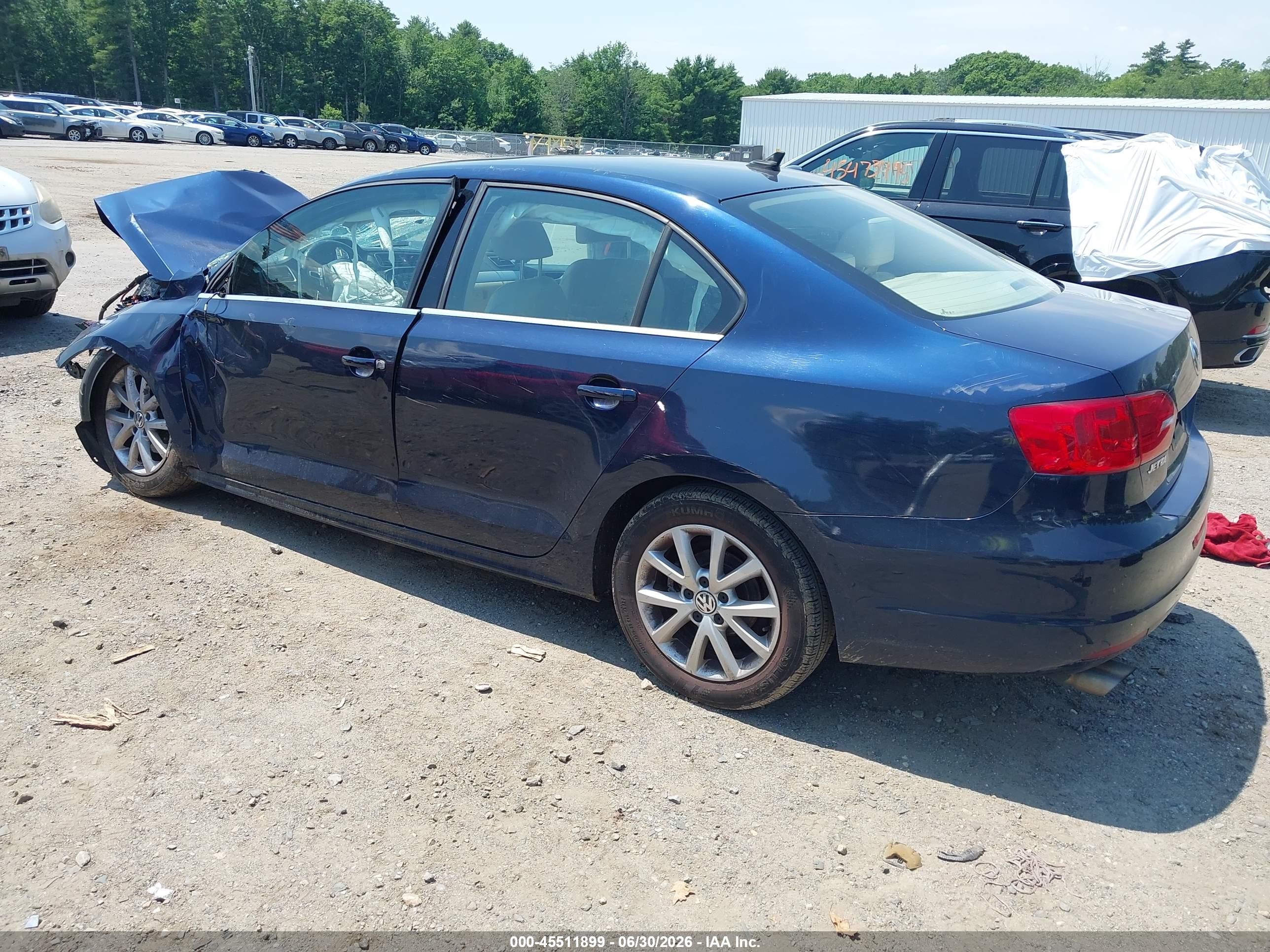 2014 Volkswagen Jetta 1.8t Se Dark Blue vin: 3VWD17AJ3EM437099