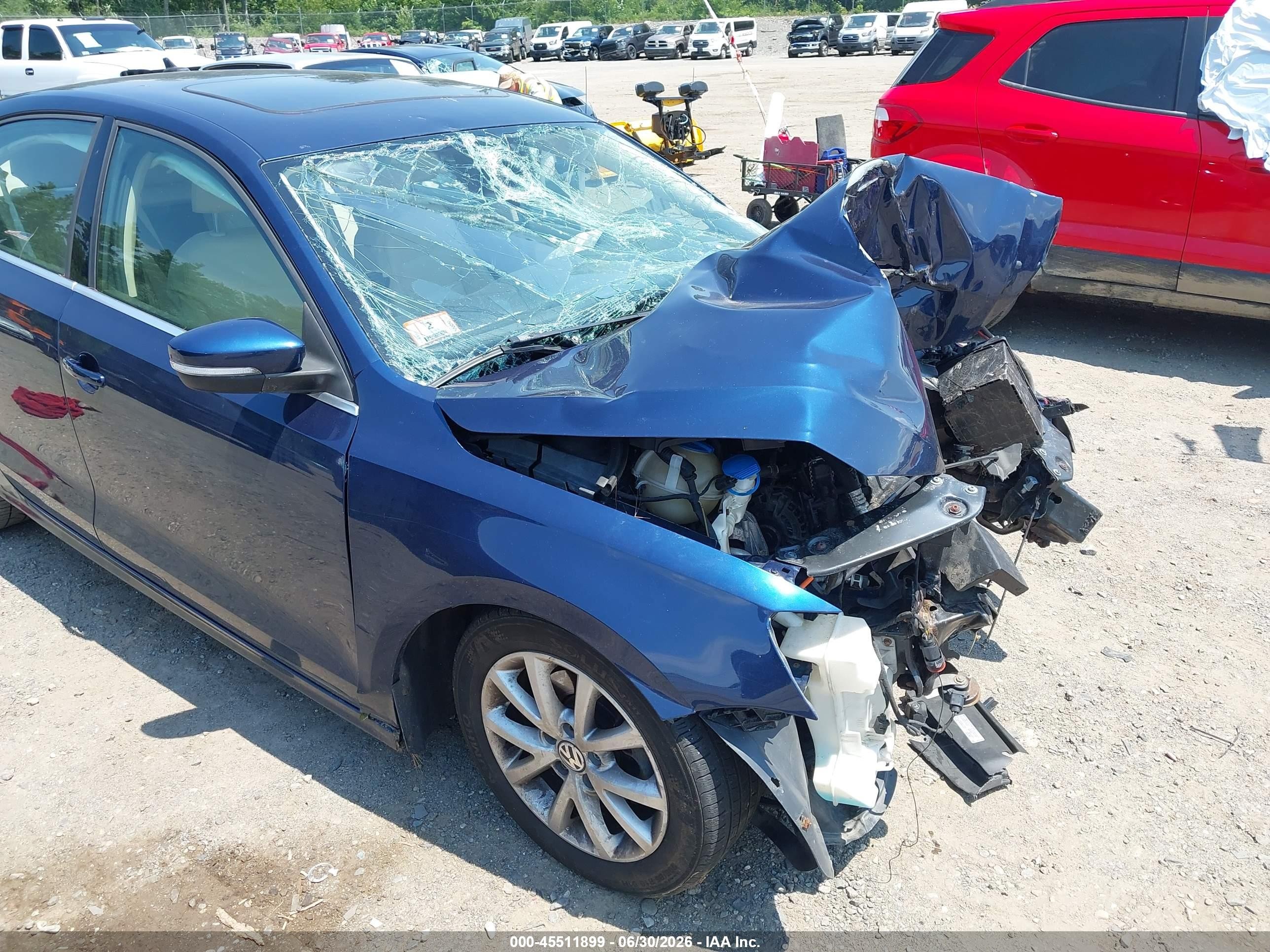 2014 Volkswagen Jetta 1.8t Se Dark Blue vin: 3VWD17AJ3EM437099