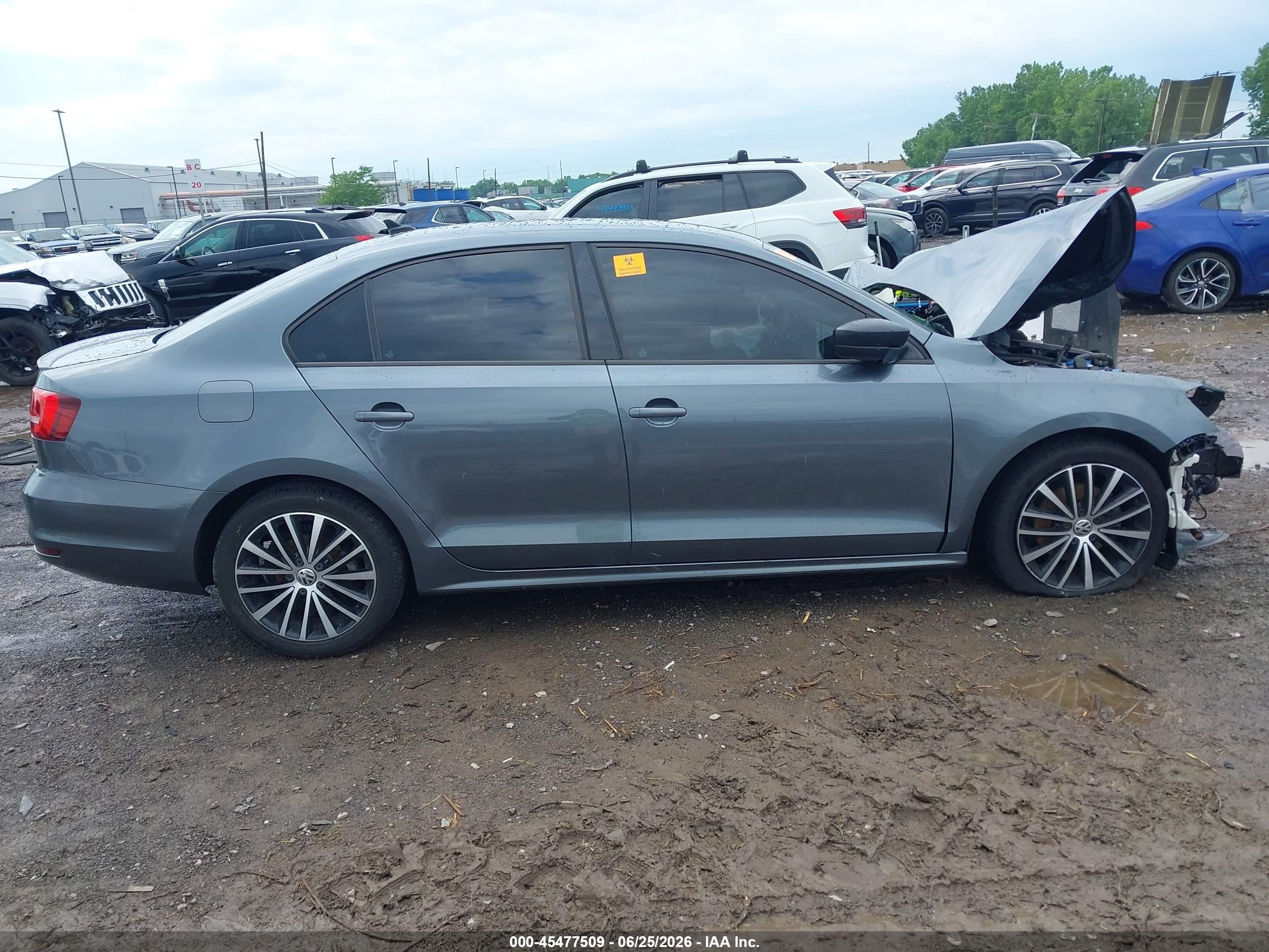 2015 Volkswagen Jetta 1.8t Sport Gray vin: 3VWD17AJ3FM215938