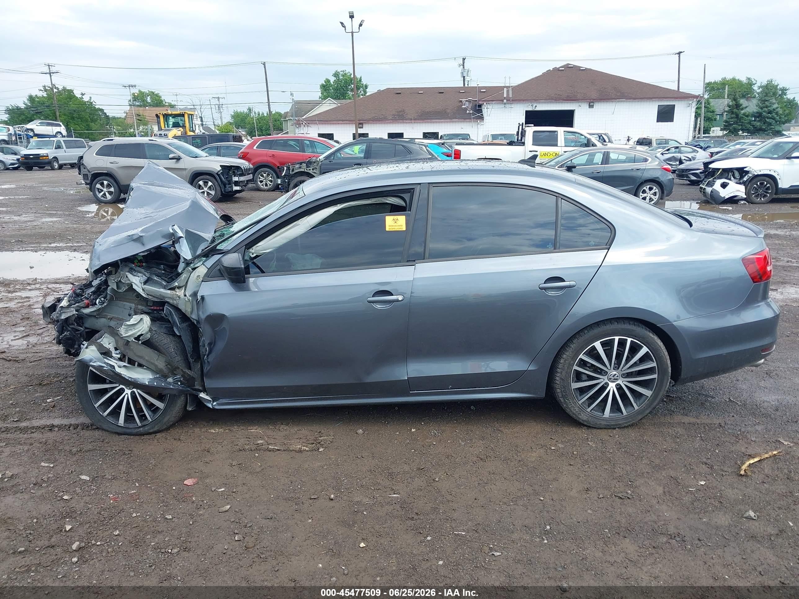 2015 Volkswagen Jetta 1.8t Sport Gray vin: 3VWD17AJ3FM215938