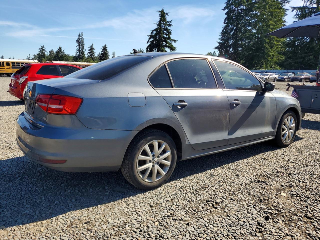 2015 Volkswagen Jetta Se Серый vin: 3VWD17AJ3FM248468