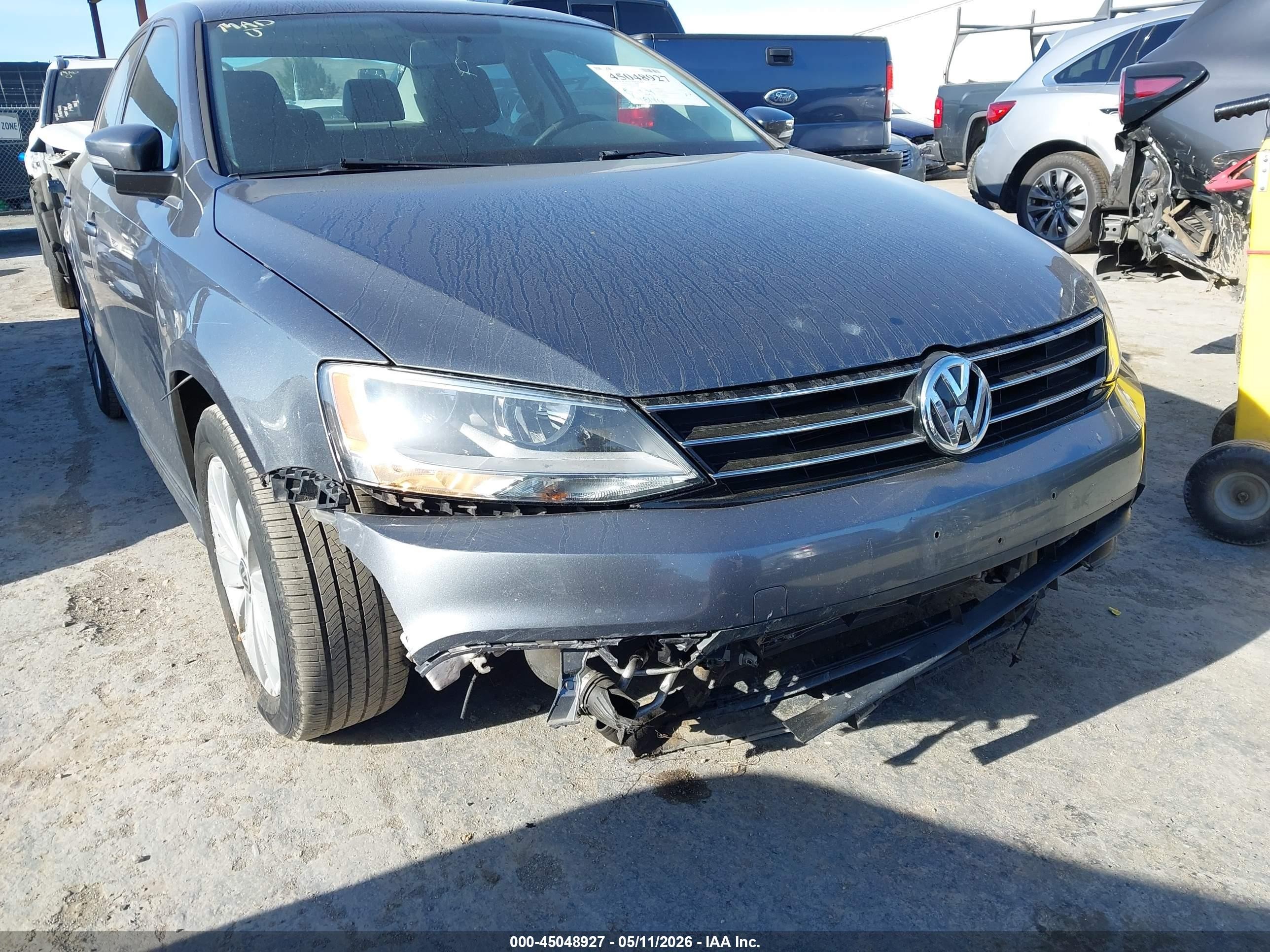 2015 Volkswagen Jetta 1.8t Se Gray vin: 3VWD17AJ3FM283950