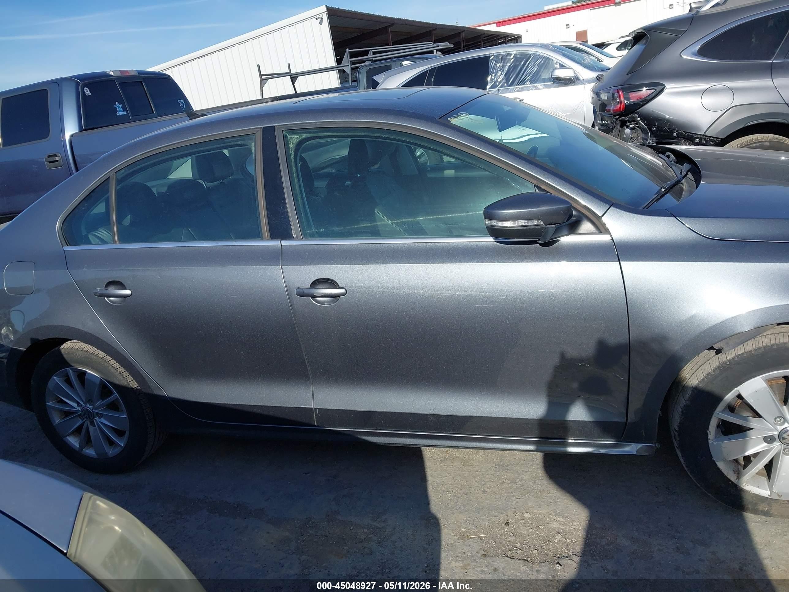 2015 Volkswagen Jetta 1.8t Se Gray vin: 3VWD17AJ3FM283950