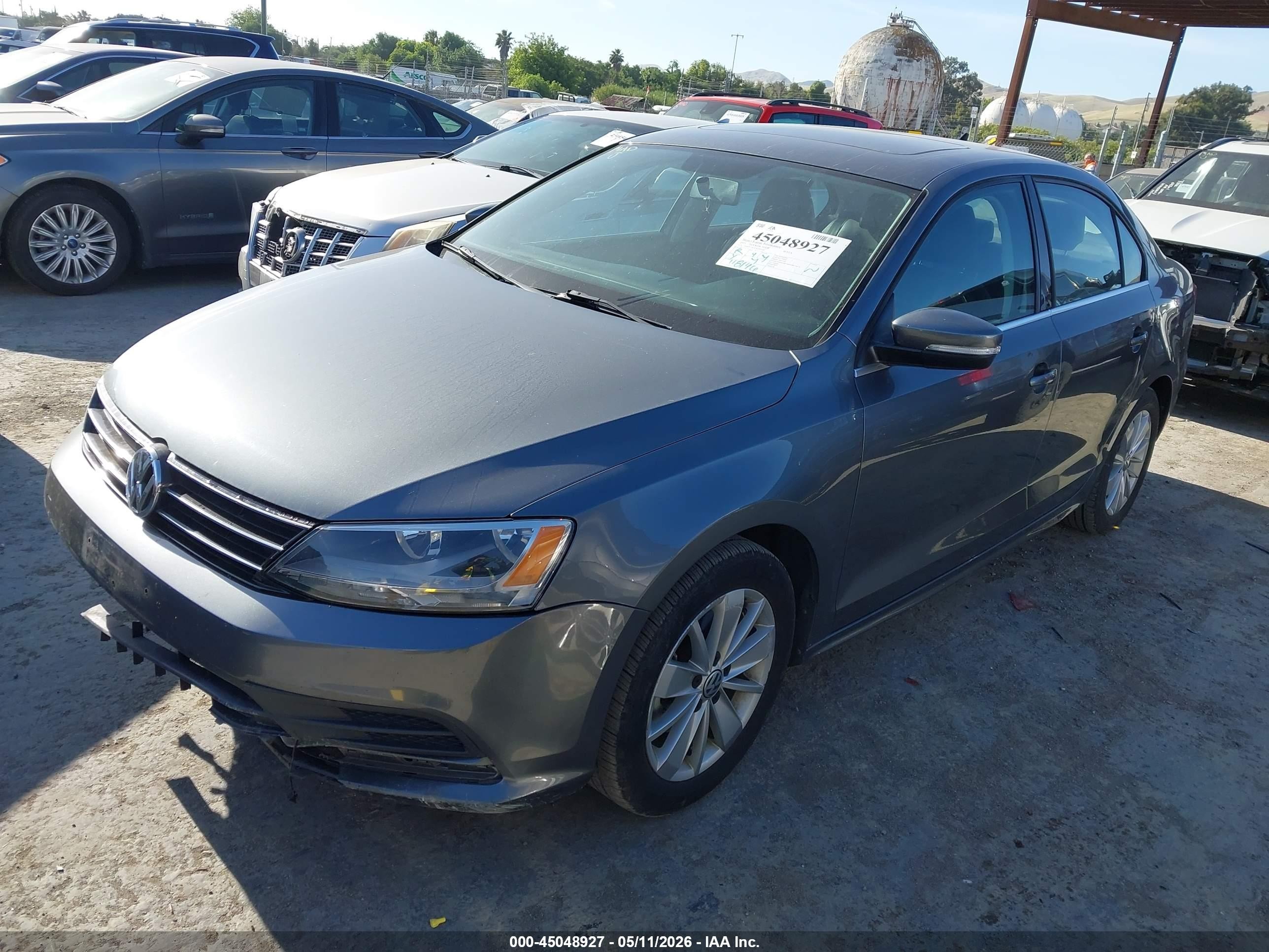 2015 Volkswagen Jetta 1.8t Se Gray vin: 3VWD17AJ3FM283950