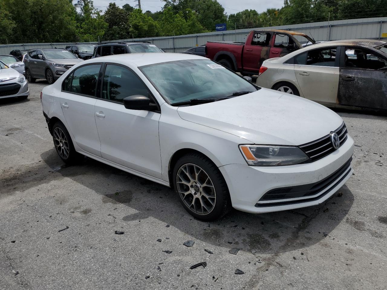 2015 Volkswagen Jetta Se Белый vin: 3VWD17AJ3FM288081