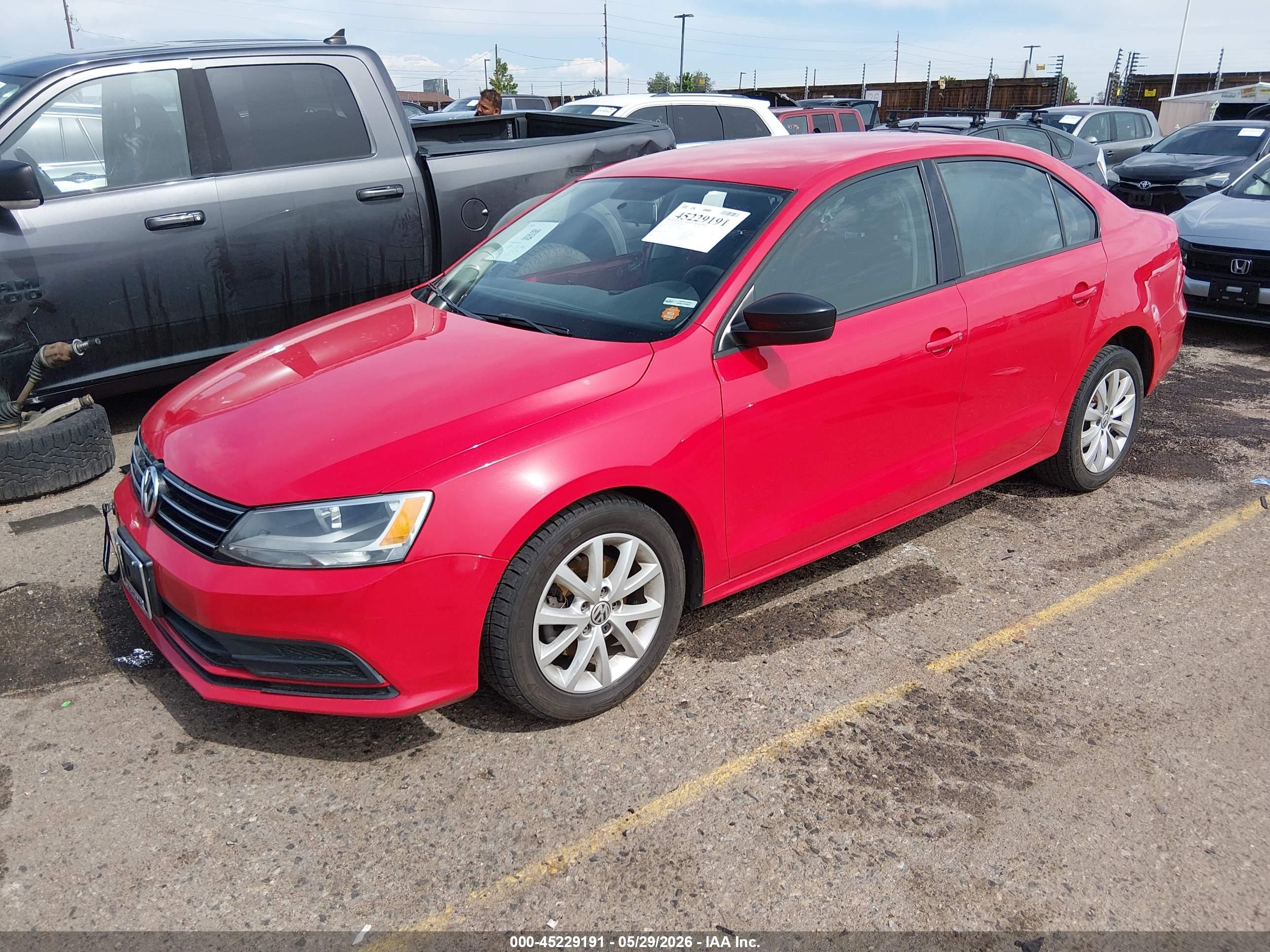 2015 Volkswagen Jetta 1.8t Se Red vin: 3VWD17AJ3FM331947