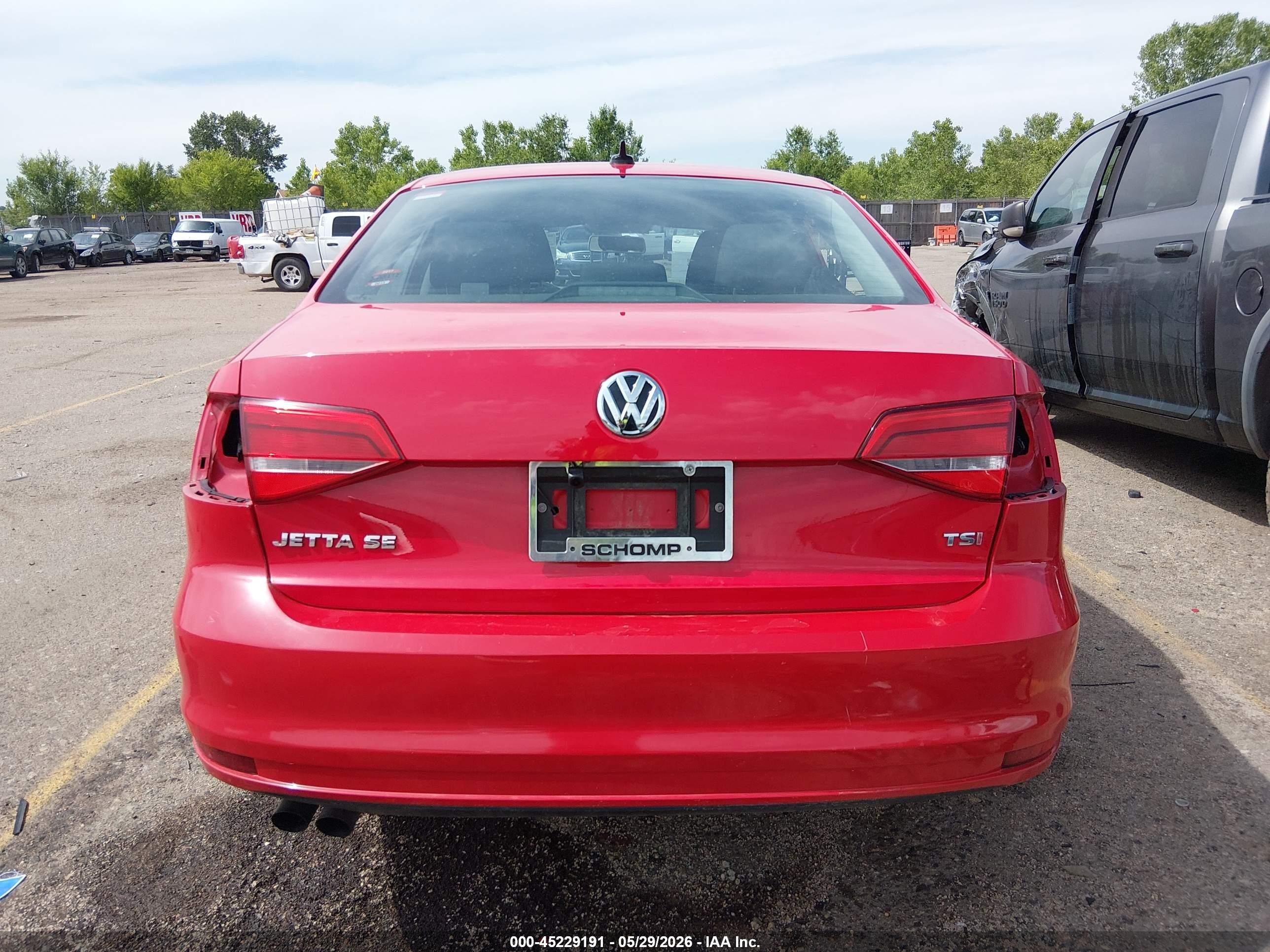2015 Volkswagen Jetta 1.8t Se Red vin: 3VWD17AJ3FM331947
