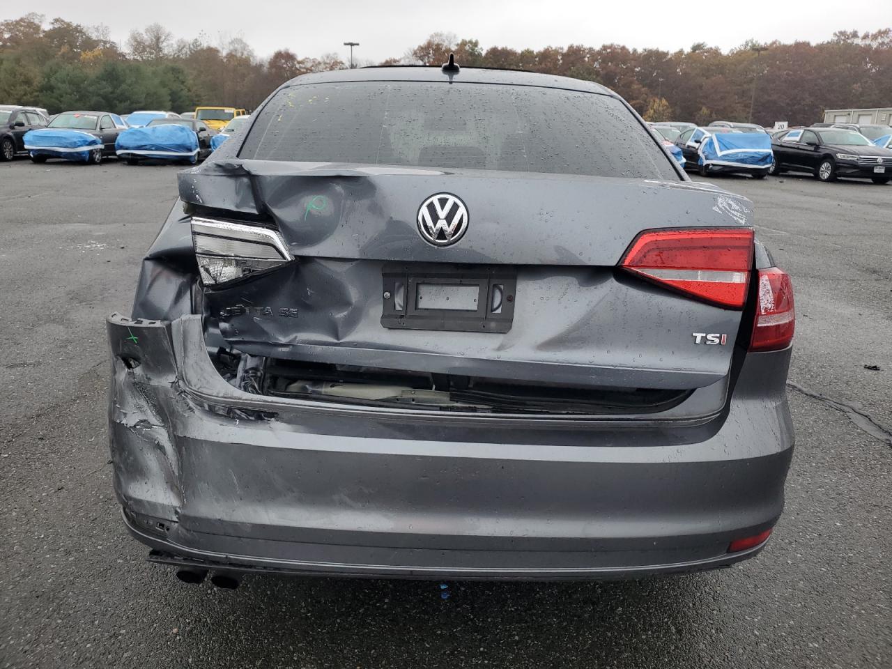 2015 Volkswagen Jetta Se Gray vin: 3VWD17AJ3FM351454