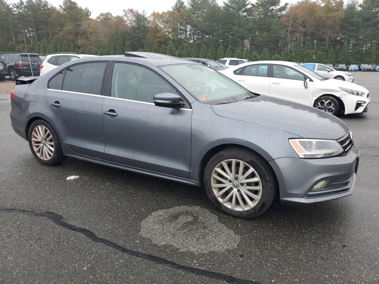 2015 Volkswagen Jetta Se Gray vin: 3VWD17AJ3FM351454