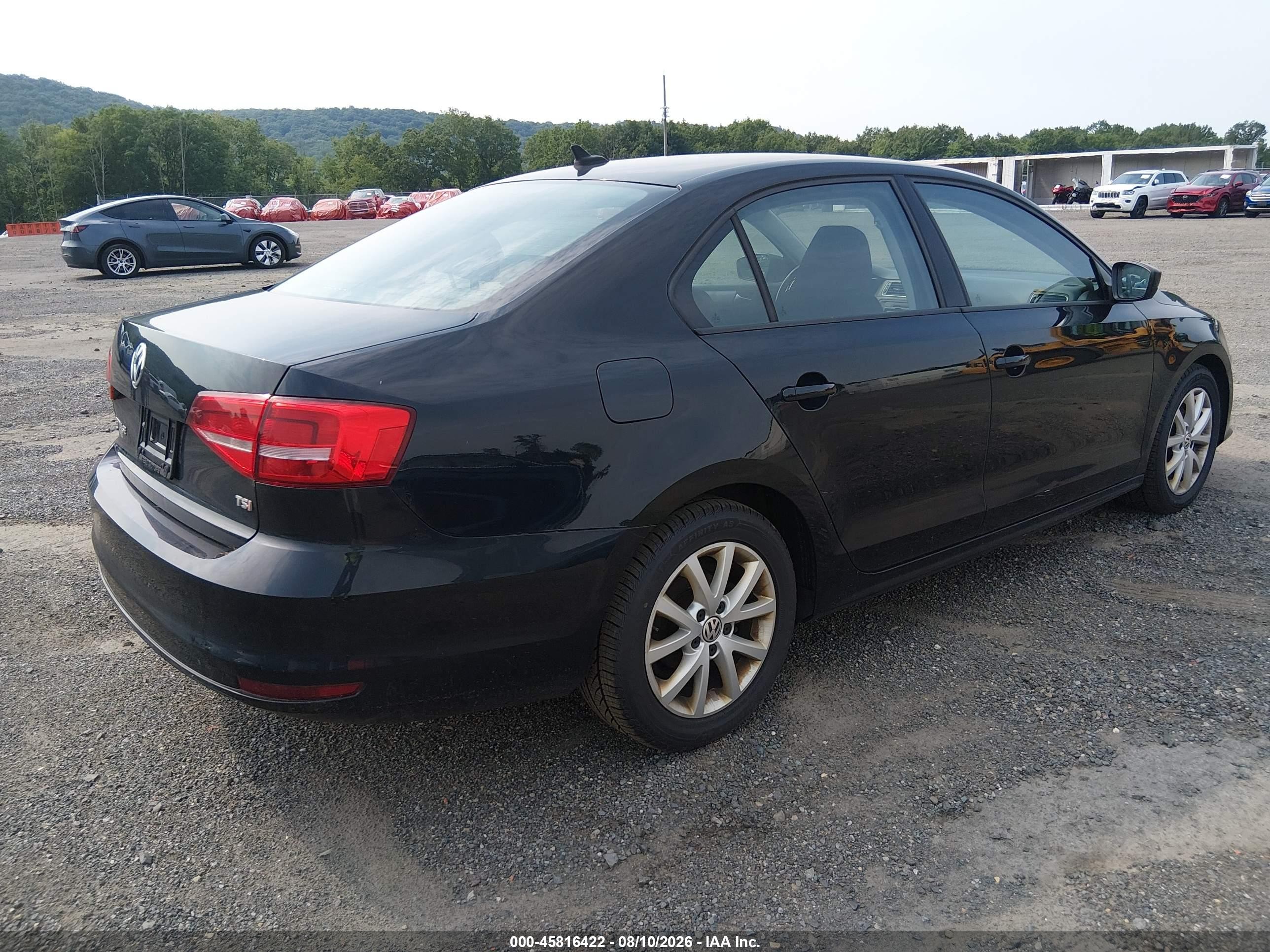 2015 Volkswagen Jetta 1.8t Se Black vin: 3VWD17AJ3FM414116