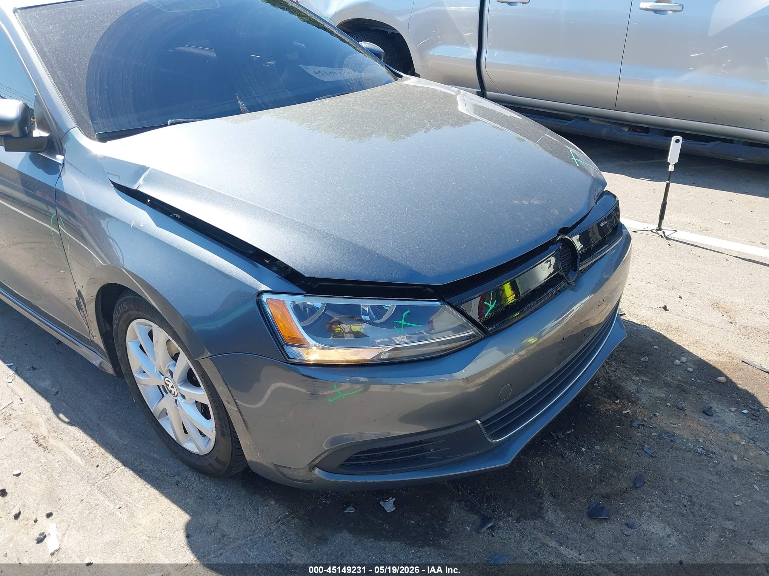 2014 Volkswagen Jetta 1.8t Se Gray vin: 3VWD17AJ4EM213792
