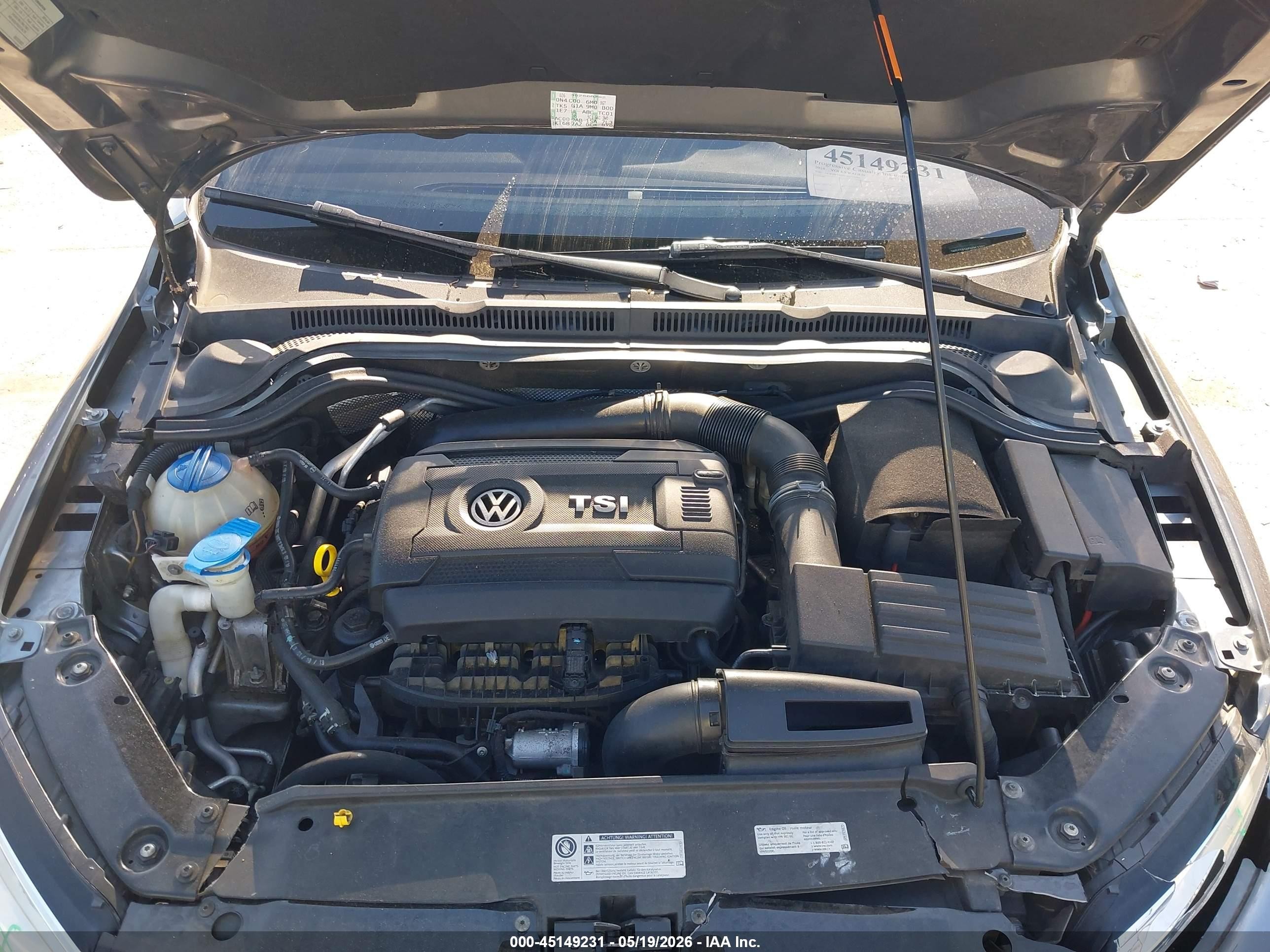 2014 Volkswagen Jetta 1.8t Se Gray vin: 3VWD17AJ4EM213792