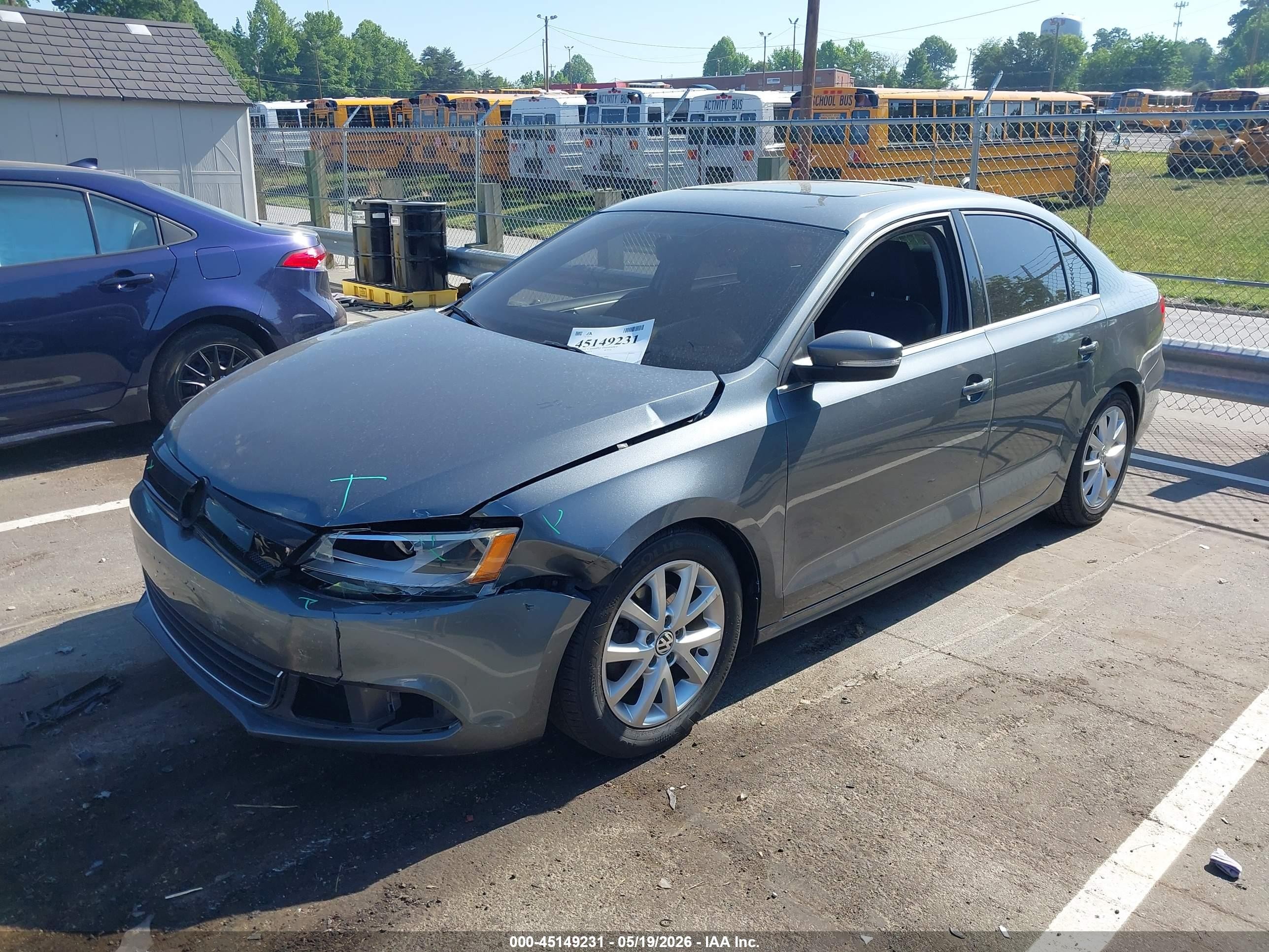 2014 Volkswagen Jetta 1.8t Se Gray vin: 3VWD17AJ4EM213792