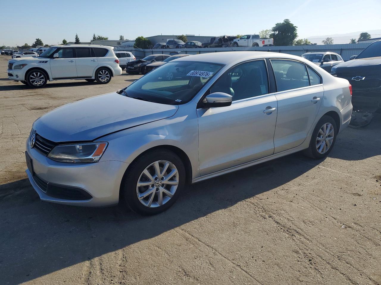 2014 Volkswagen Jetta Se Silver vin: 3VWD17AJ4EM241897