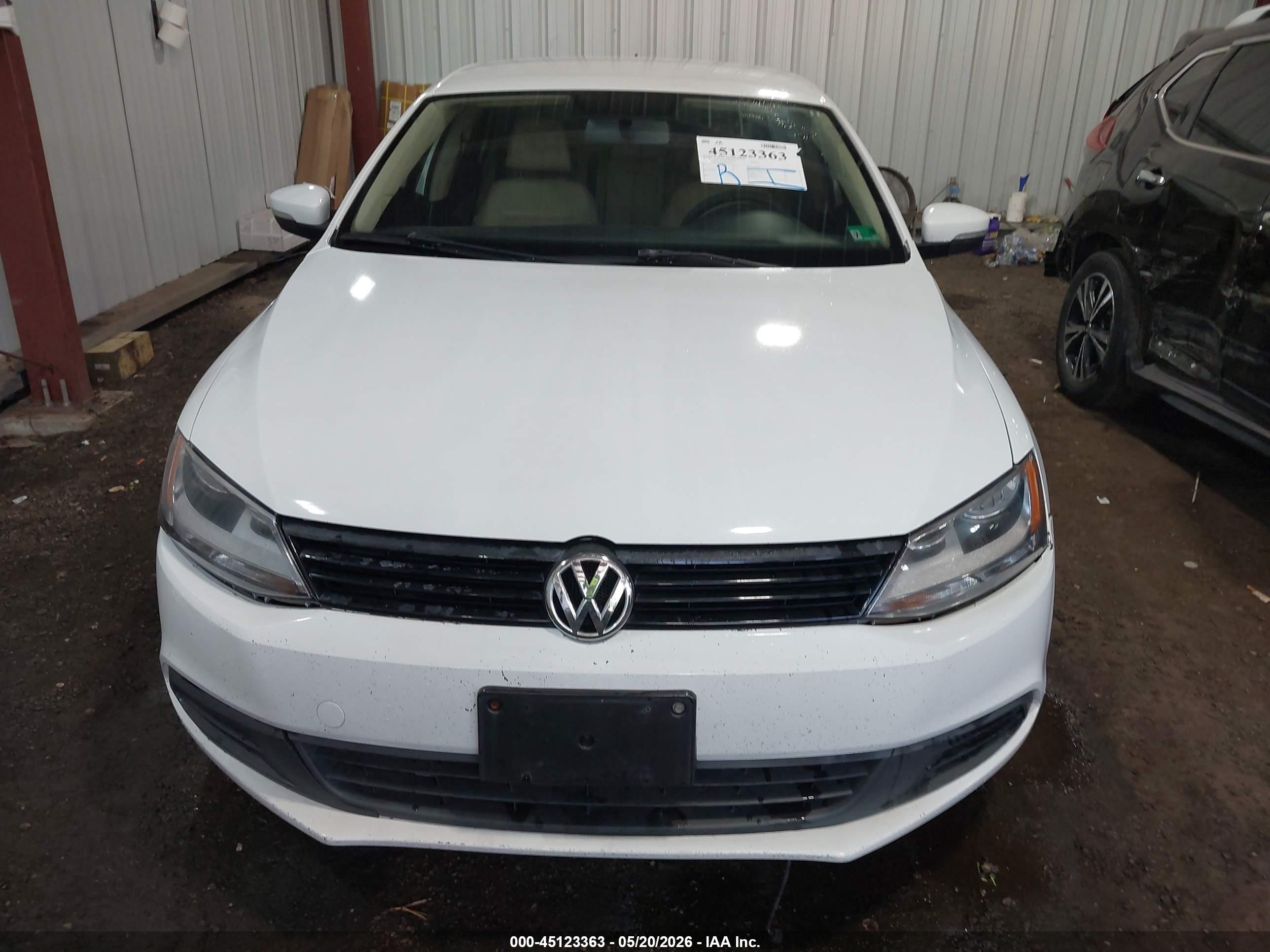 2014 Volkswagen Jetta 1.8t Se White vin: 3VWD17AJ4EM266539