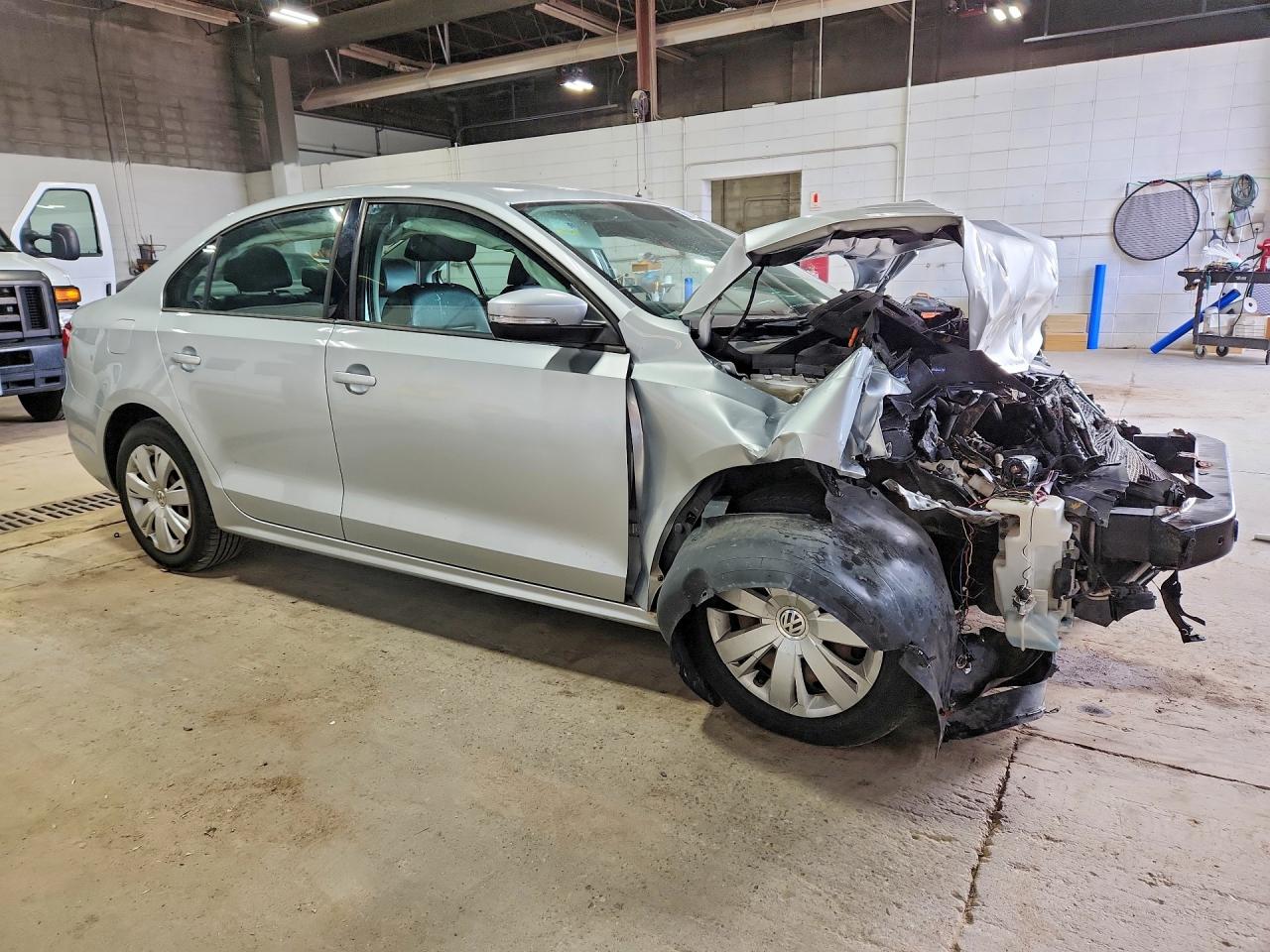 2014 Volkswagen Jetta Se Silver vin: 3VWD17AJ4EM283406