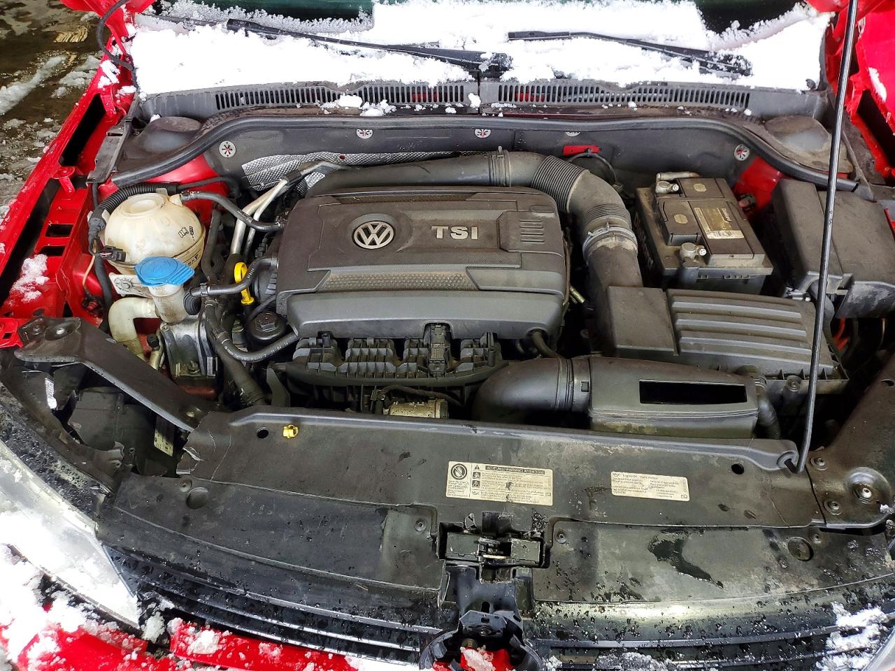 2014 Volkswagen Jetta Se Red vin: 3VWD17AJ4EM284510