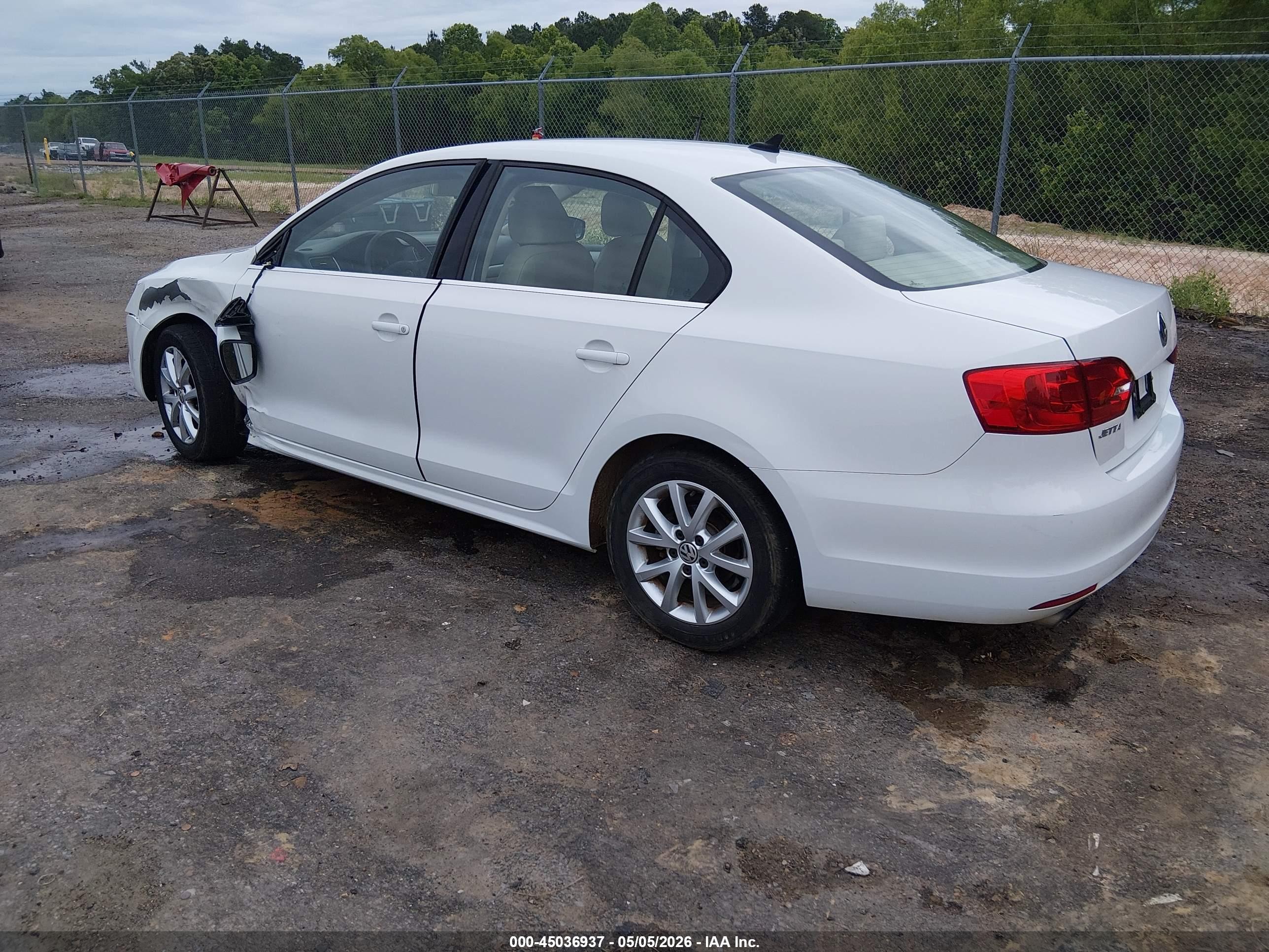 2014 Volkswagen Jetta 1.8t Se White vin: 3VWD17AJ4EM286760