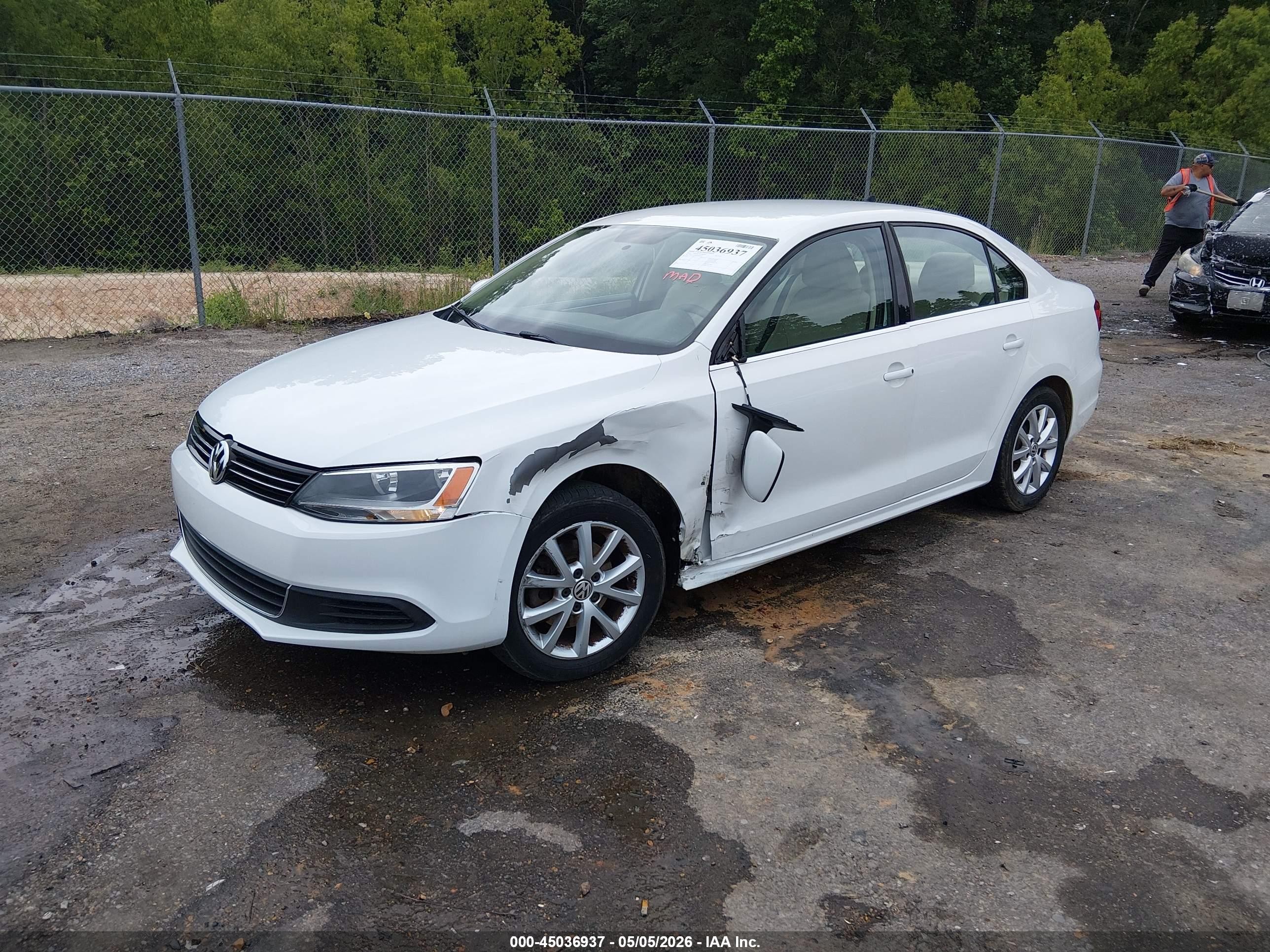 2014 Volkswagen Jetta 1.8t Se White vin: 3VWD17AJ4EM286760