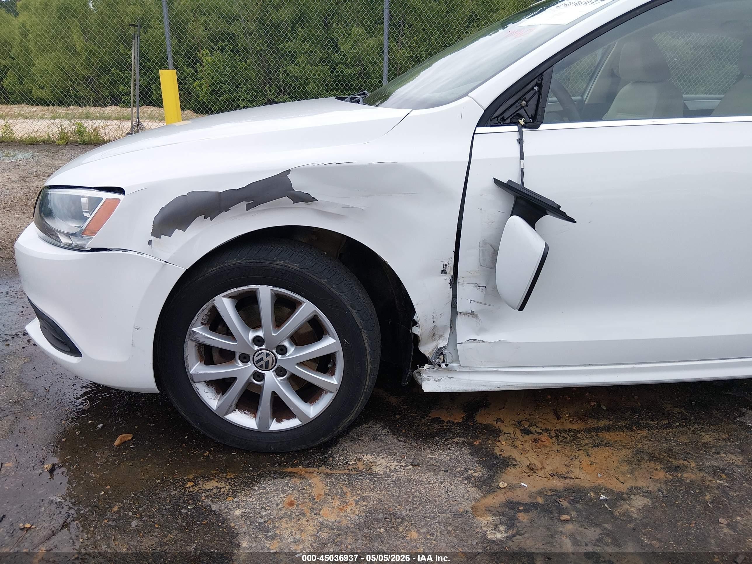 2014 Volkswagen Jetta 1.8t Se White vin: 3VWD17AJ4EM286760