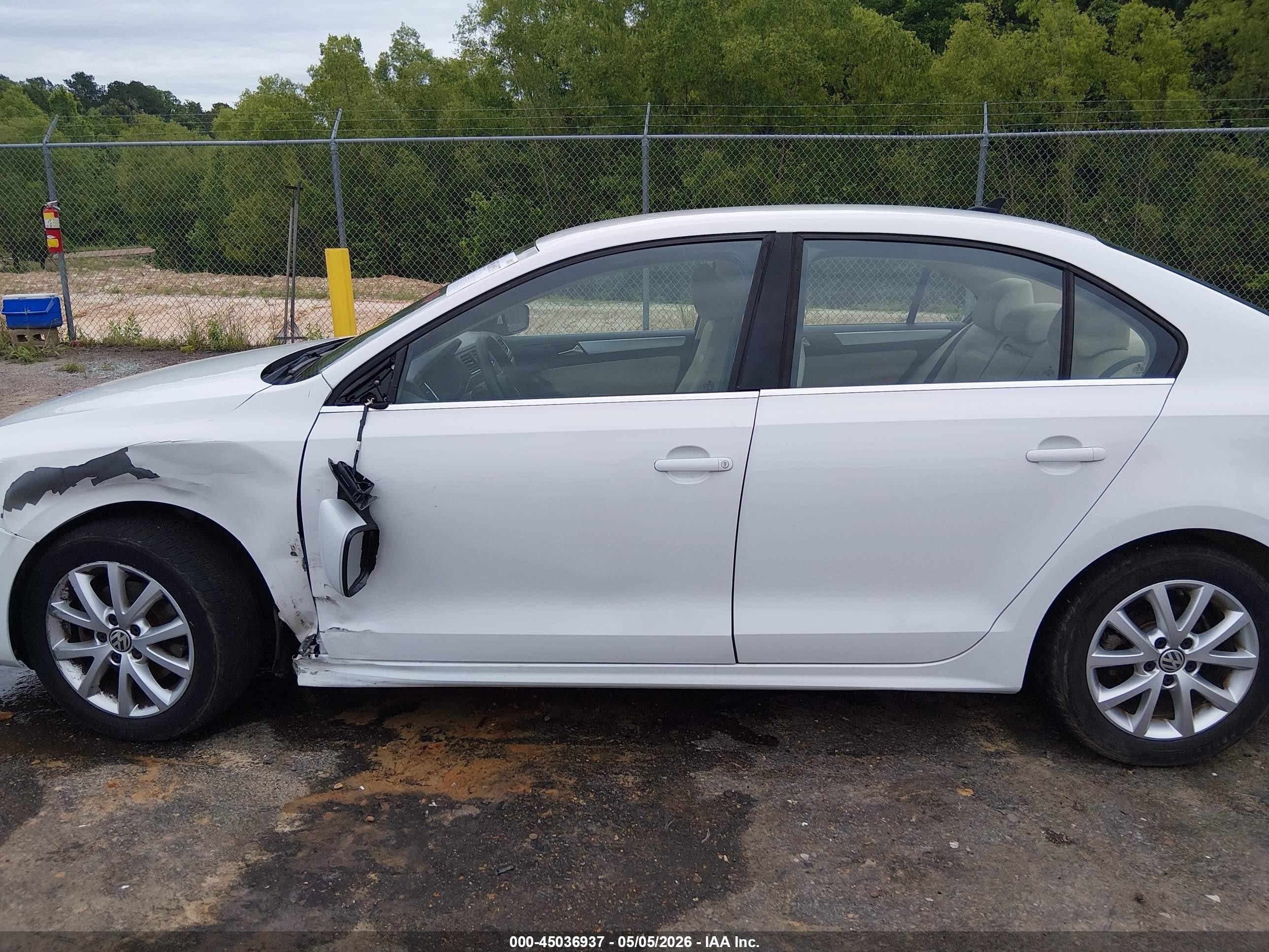 2014 Volkswagen Jetta 1.8t Se White vin: 3VWD17AJ4EM286760