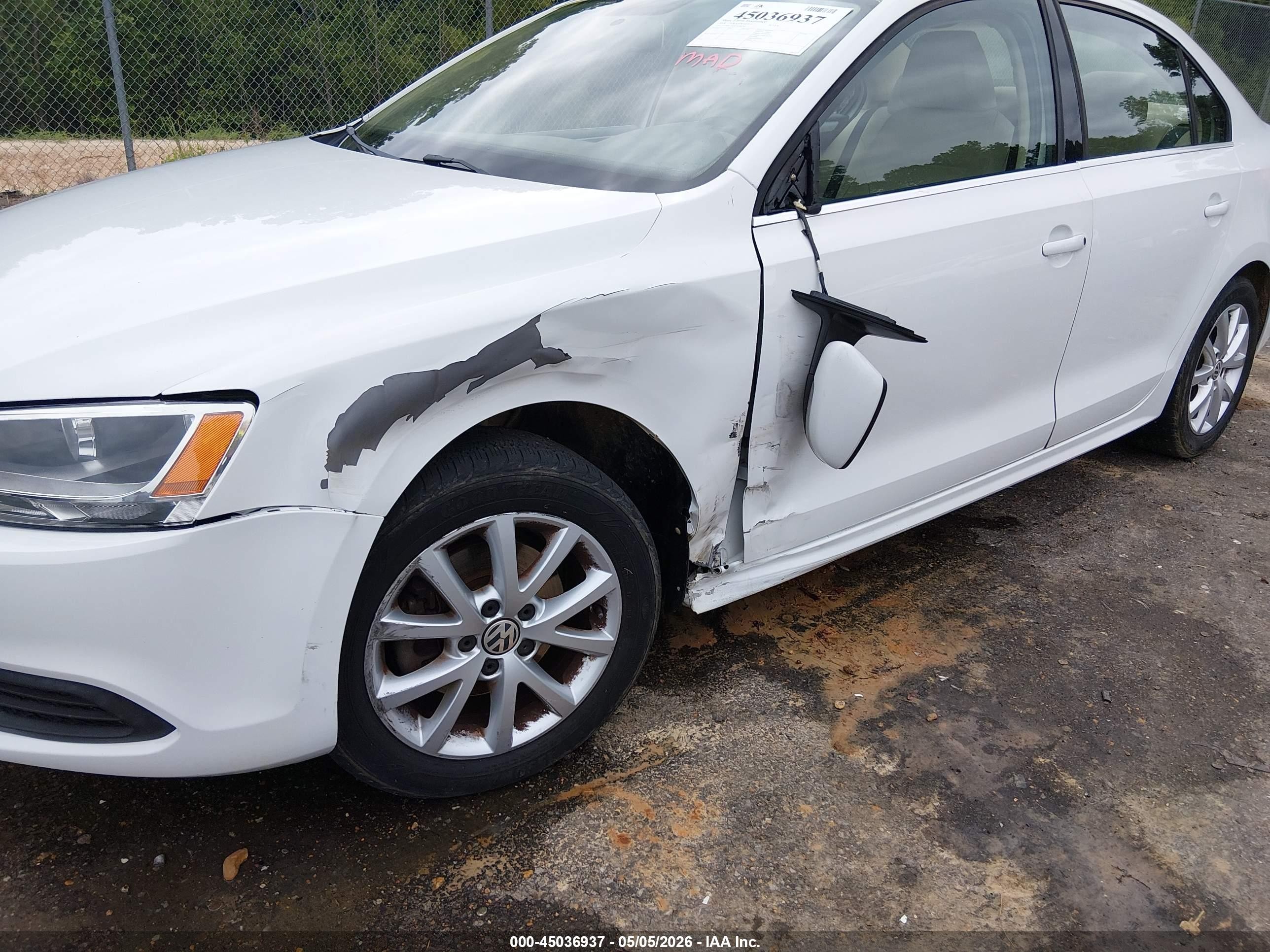 2014 Volkswagen Jetta 1.8t Se White vin: 3VWD17AJ4EM286760
