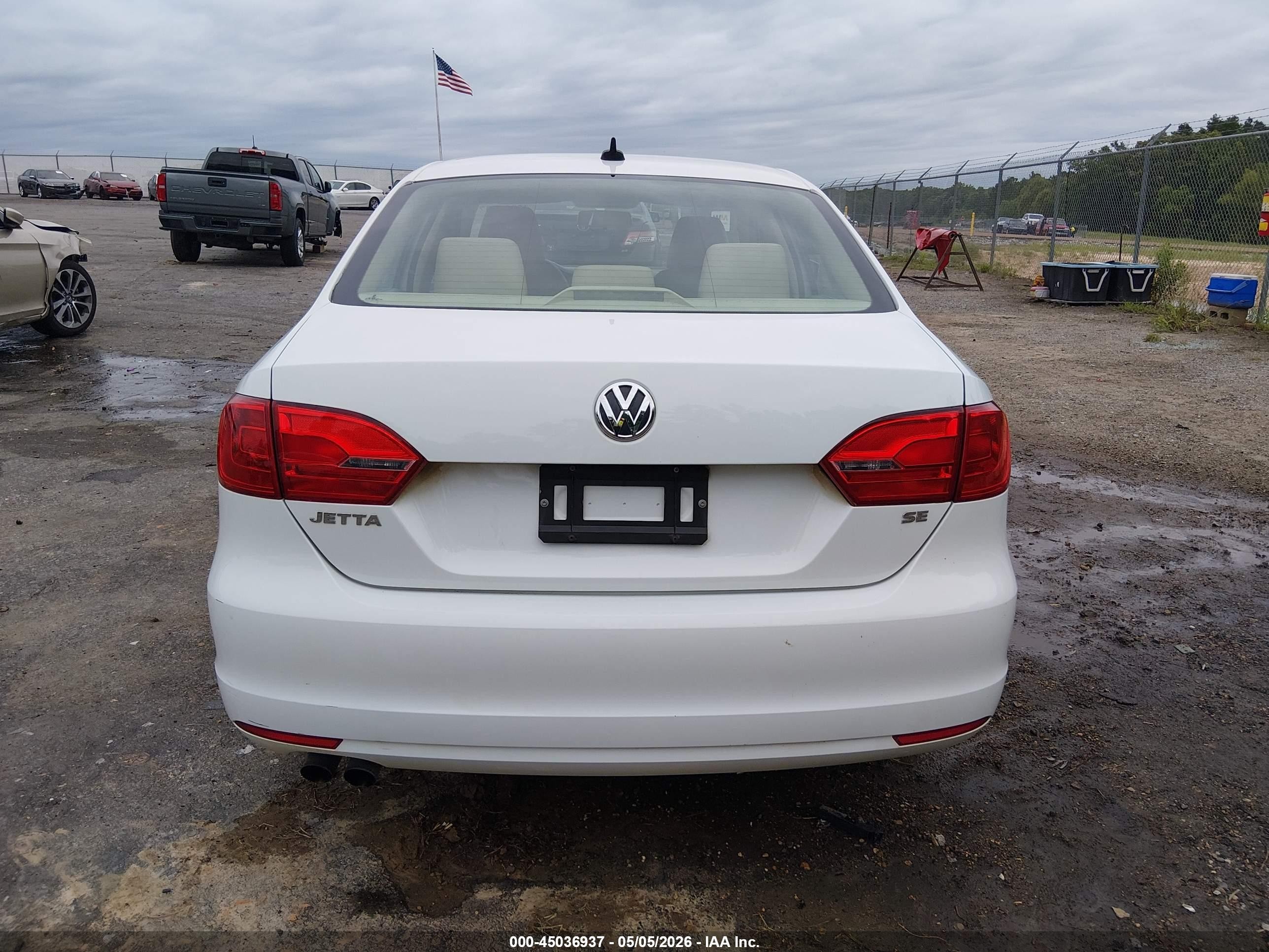 2014 Volkswagen Jetta 1.8t Se White vin: 3VWD17AJ4EM286760