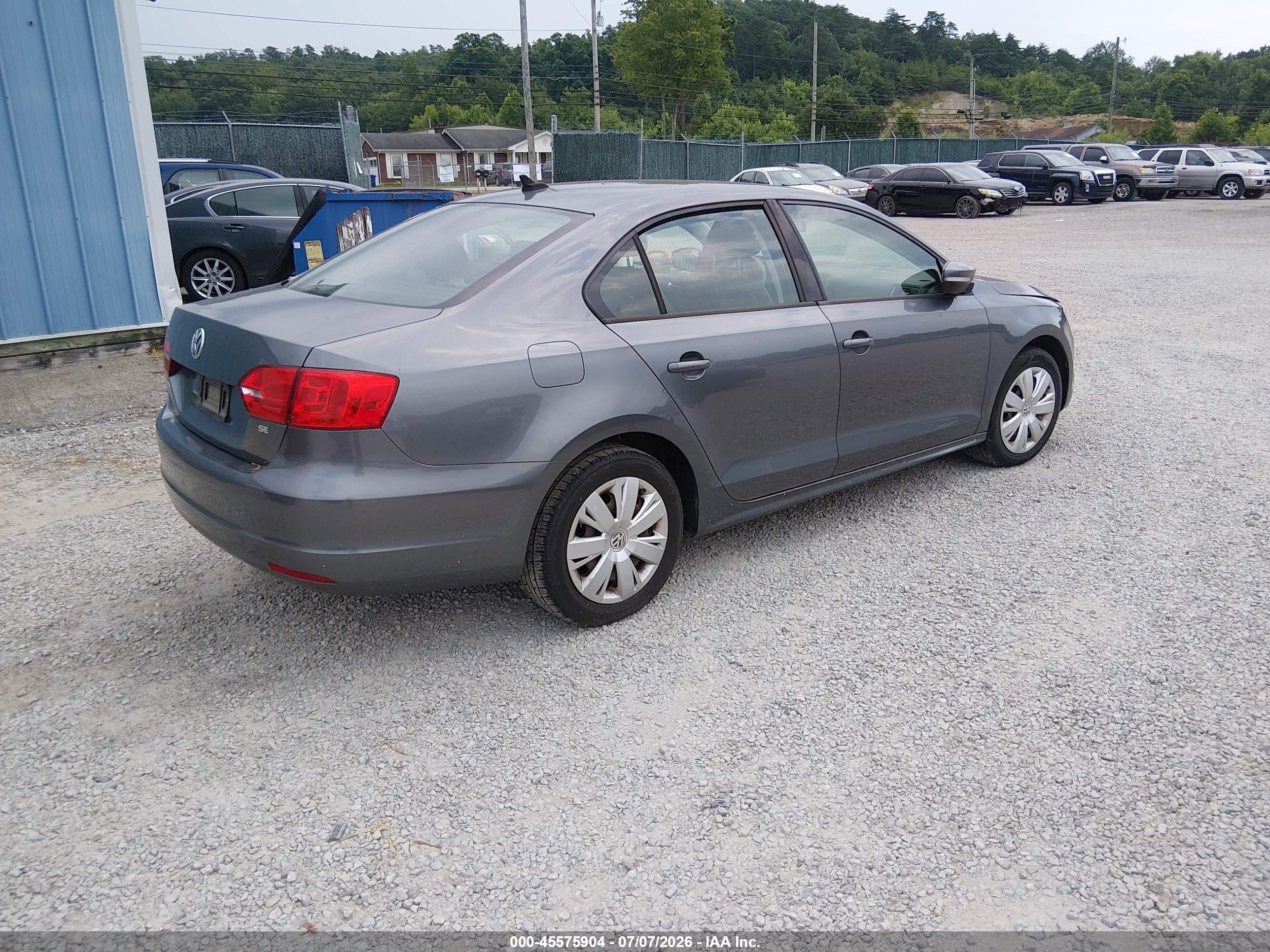 2014 Volkswagen Jetta 1.8t Se Gray vin: 3VWD17AJ4EM309678